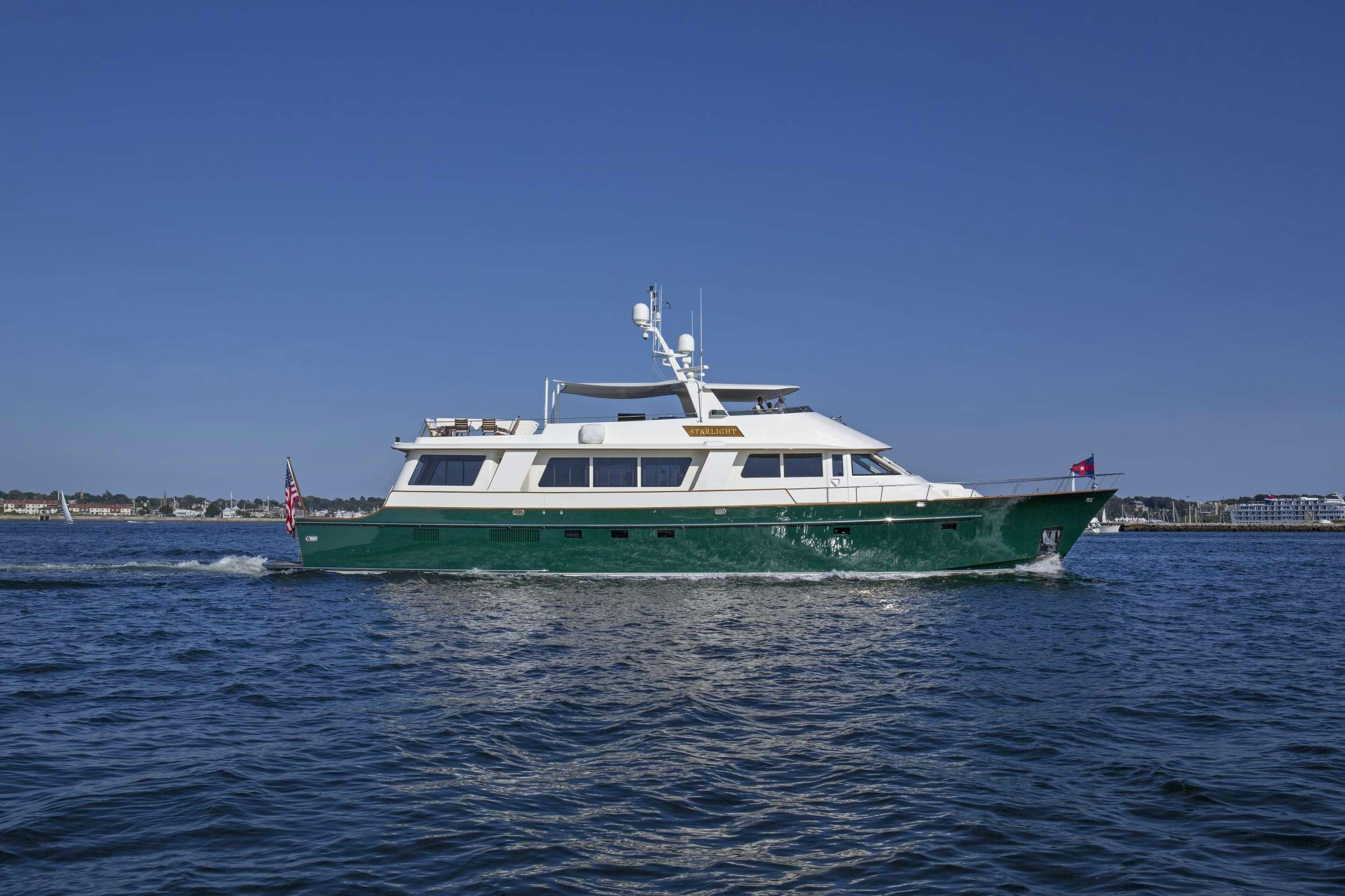 a boat on the water aboard STARLIGHT Yacht for Charter