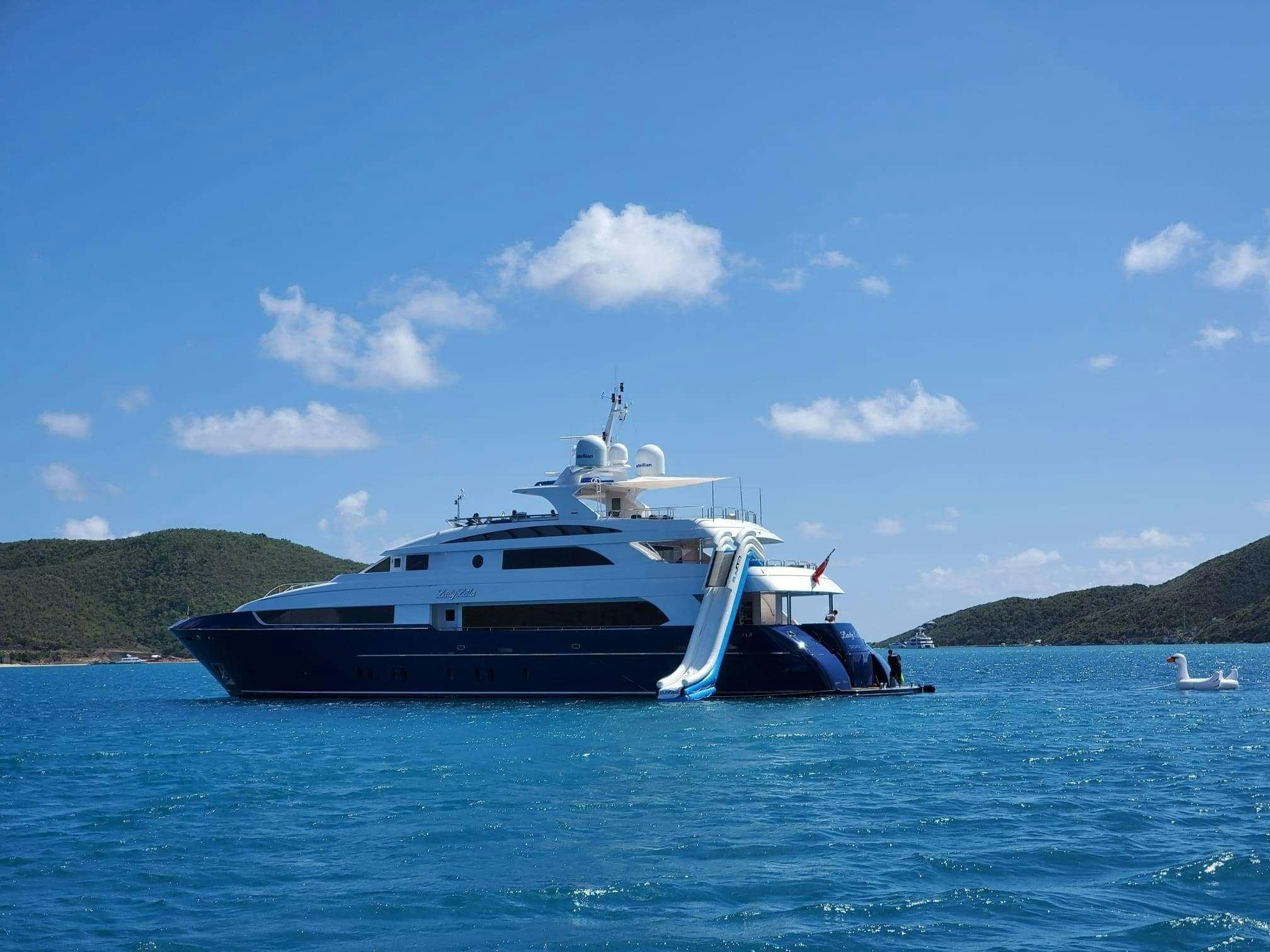 a boat in the water aboard LADY LEILA Yacht for Charter