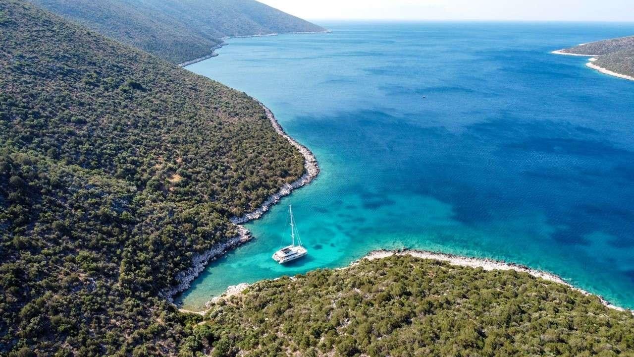 a boat on a body of water aboard MERIDIAN ADVENTURE Yacht for Charter