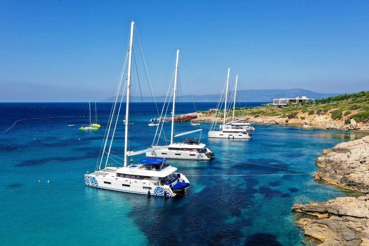 a group of boats in the water aboard MERIDIAN ADVENTURE Yacht for Charter