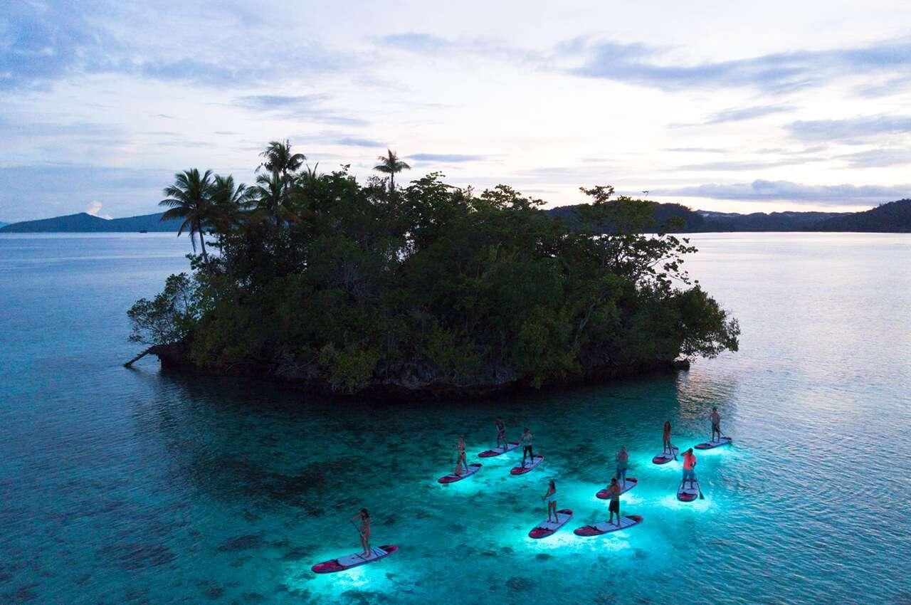 people in the water aboard MERIDIAN ADVENTURE - RAJA AMPAT Yacht for Charter