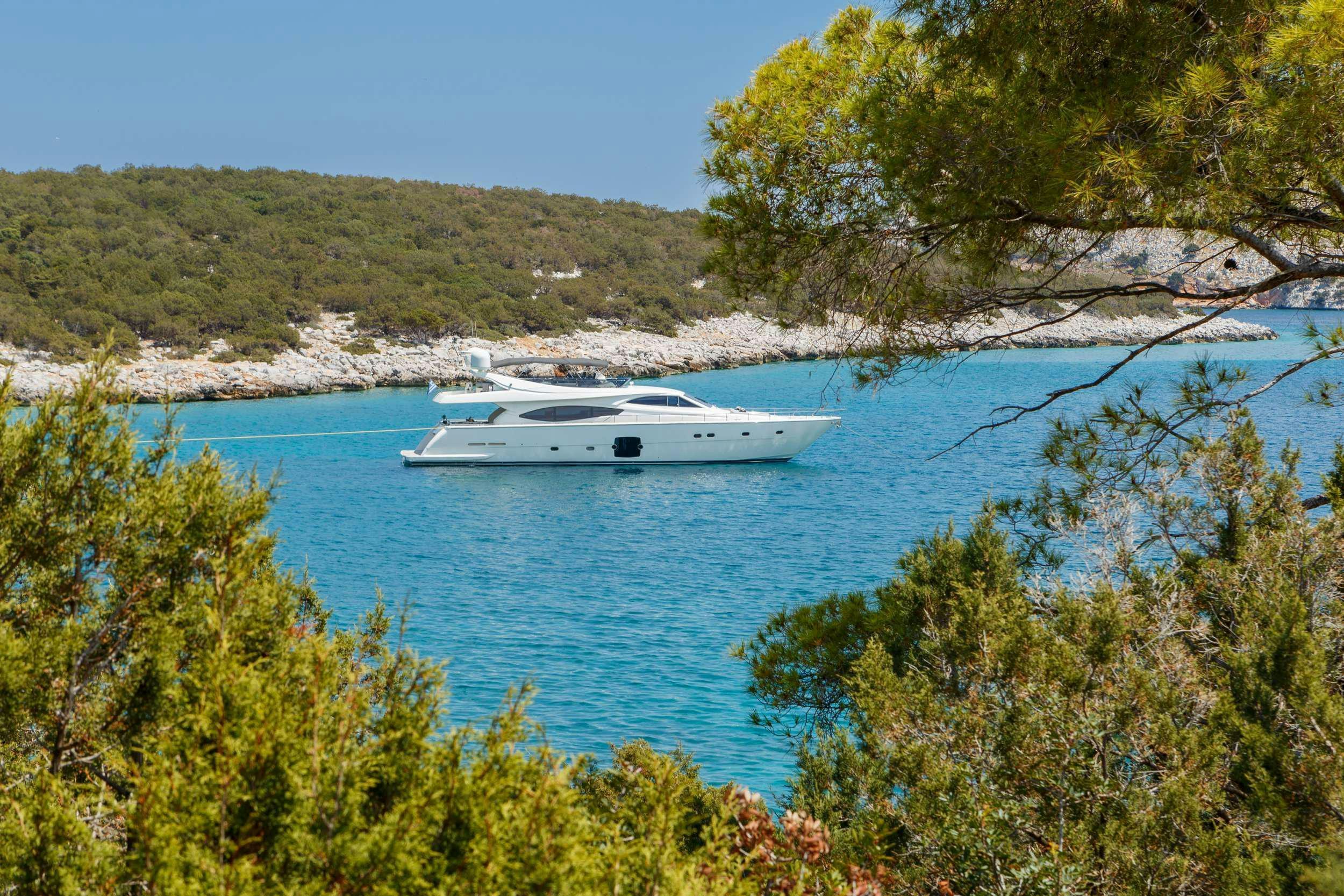 a boat in the water aboard MY WAY Yacht for Charter