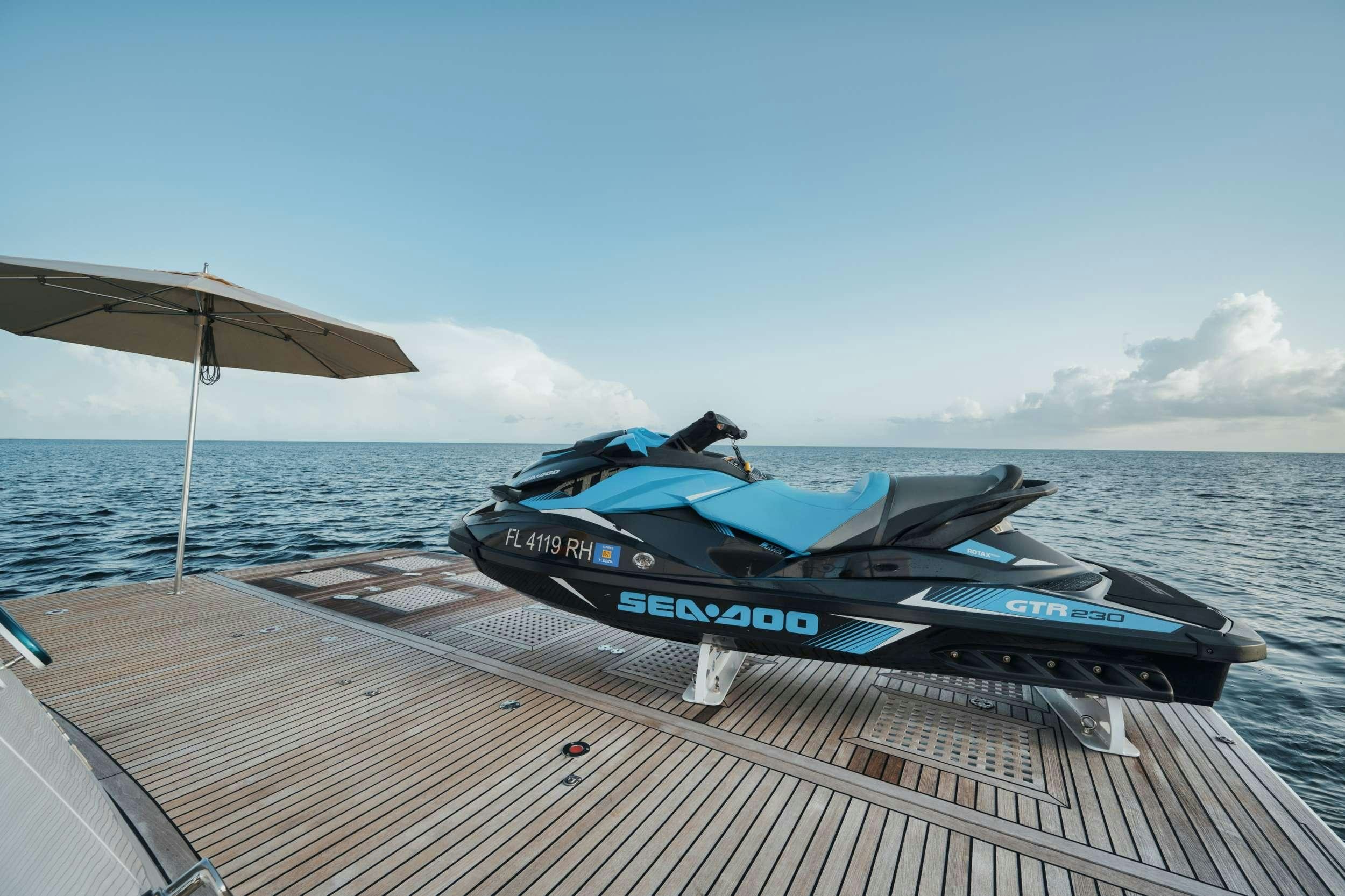 a boat on the water aboard SHE'S A PEACH Yacht for Charter