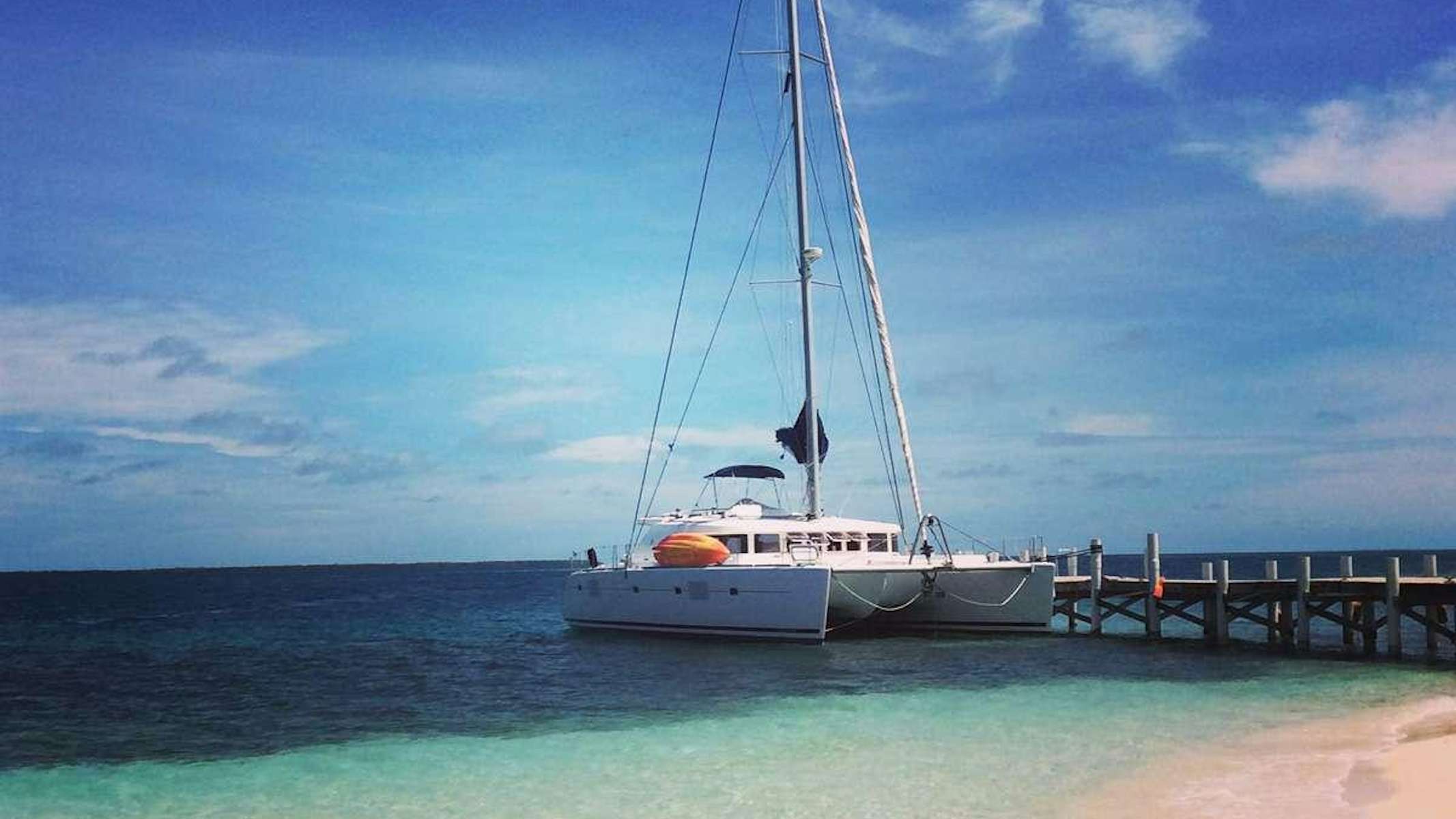 a boat on the water aboard Sand Star Yacht for Charter