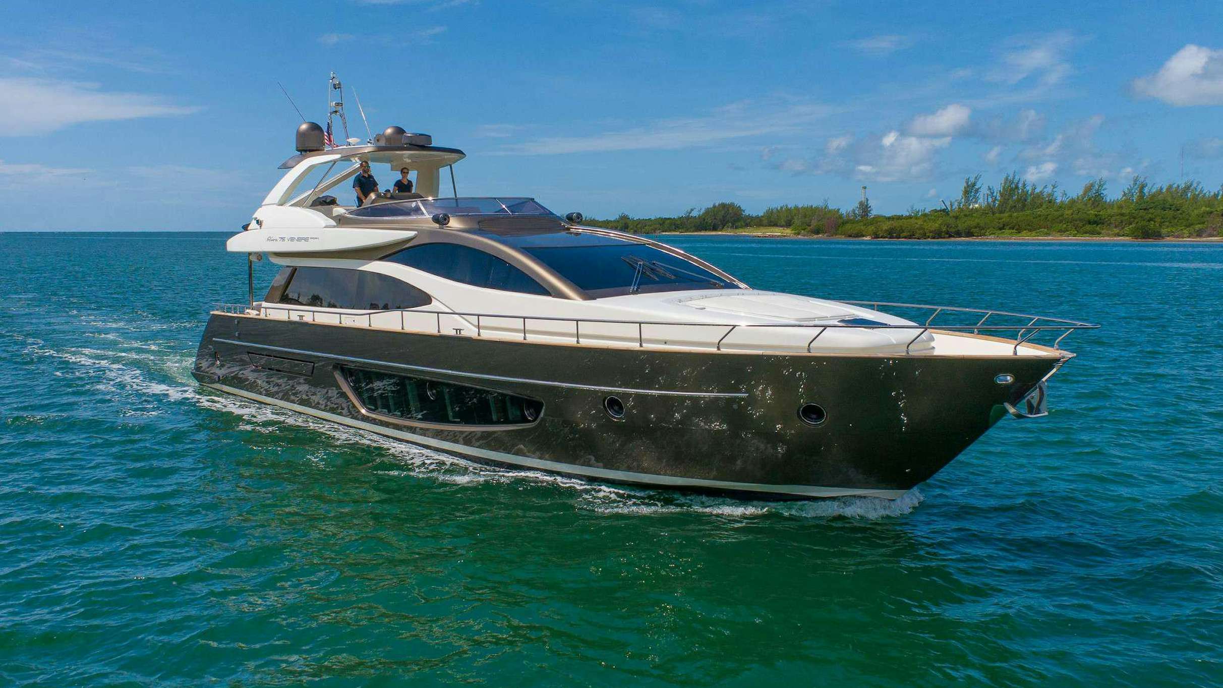 a boat in the water aboard M3 Yacht for Charter