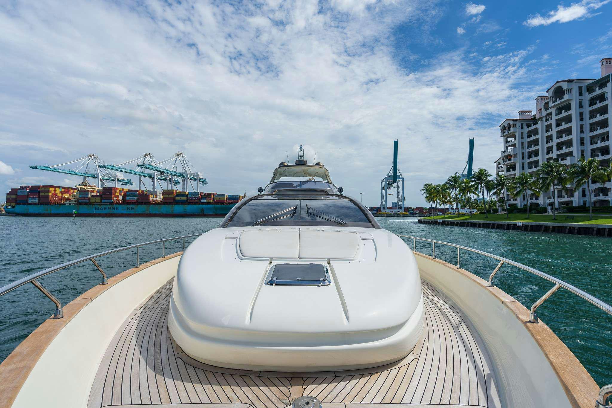 a boat on a body of water aboard M3 Yacht for Charter