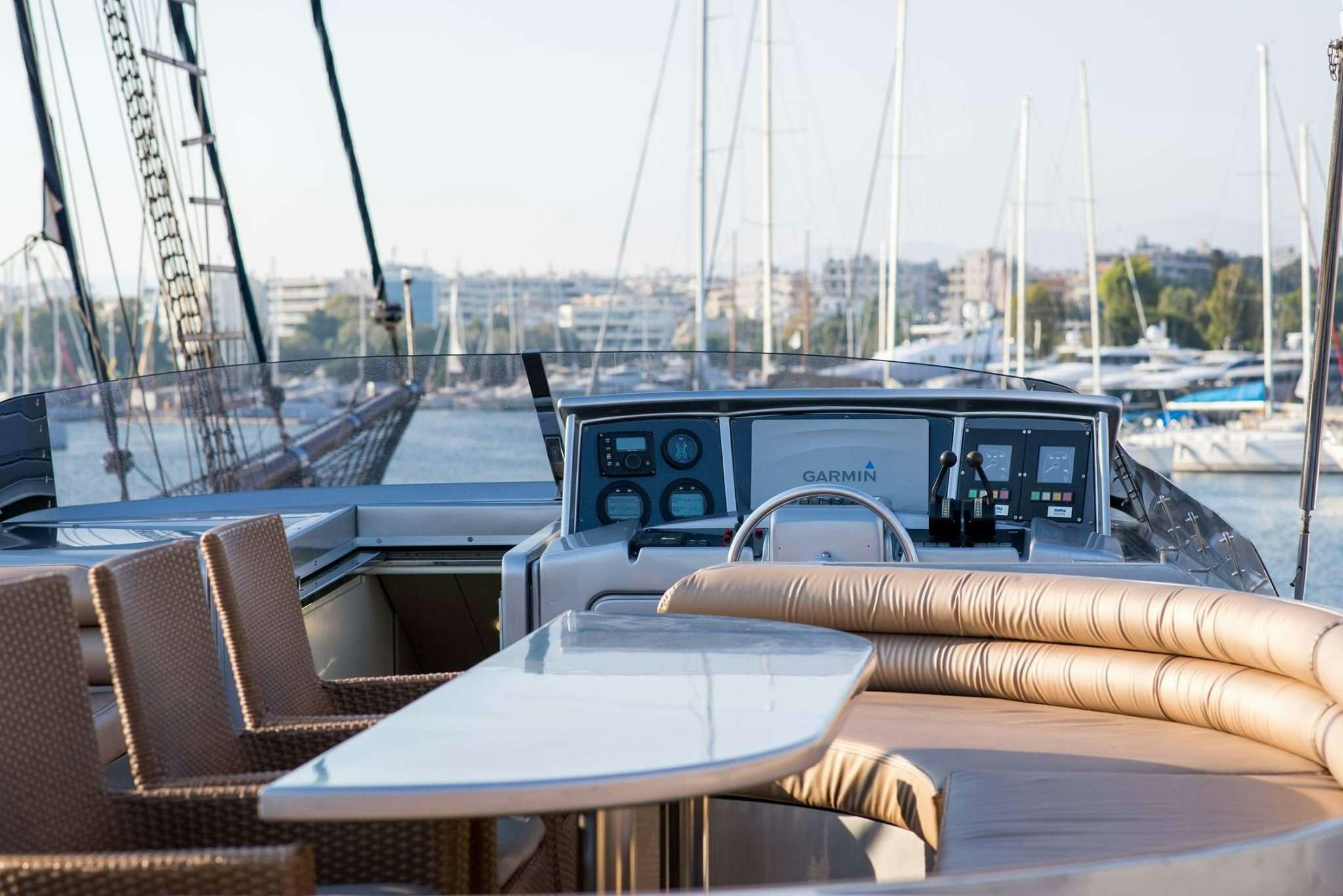 a boat on the water aboard ANDROMEDA Yacht for Charter