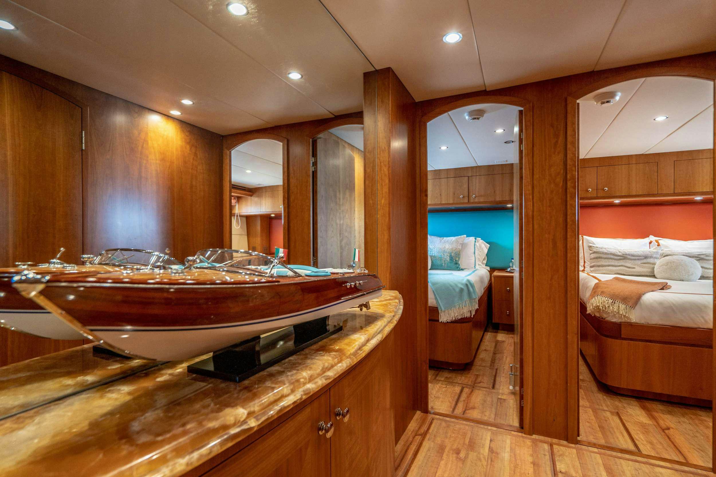 a bathroom with a large sink aboard CENTODUE Yacht for Charter