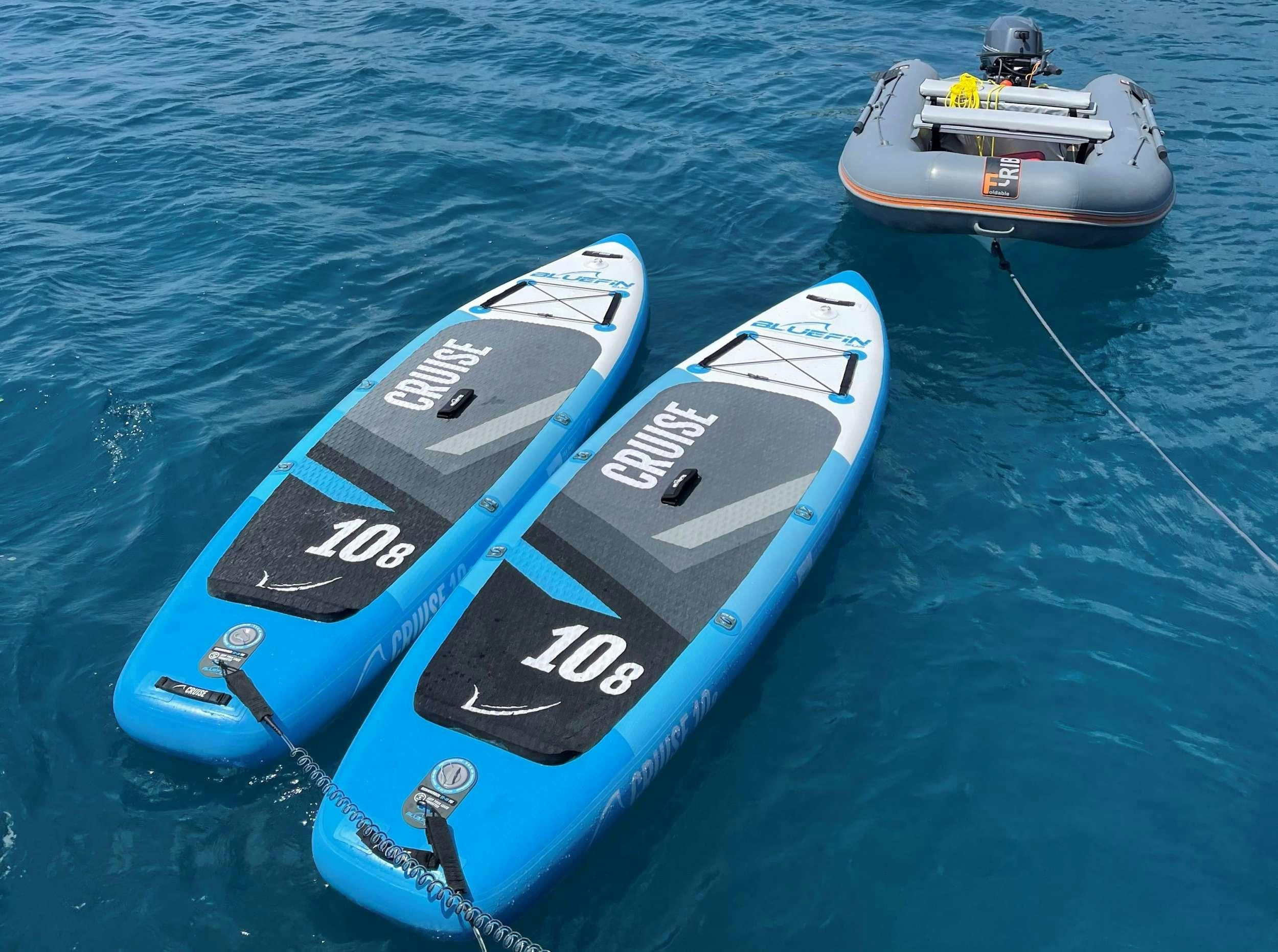 a boat on the water aboard MIO SHI Yacht for Charter