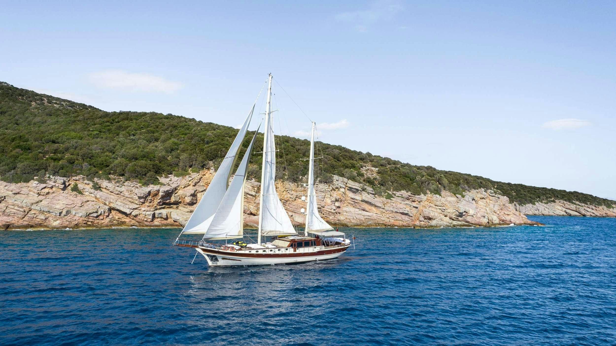 a sailboat on the water aboard ESTRELLA DE MAR Yacht for Charter