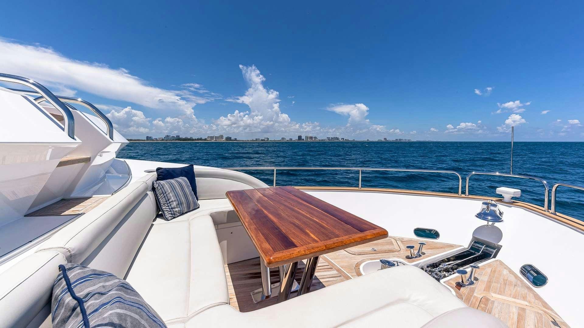 a boat on the water aboard MIRRACLE Yacht for Charter
