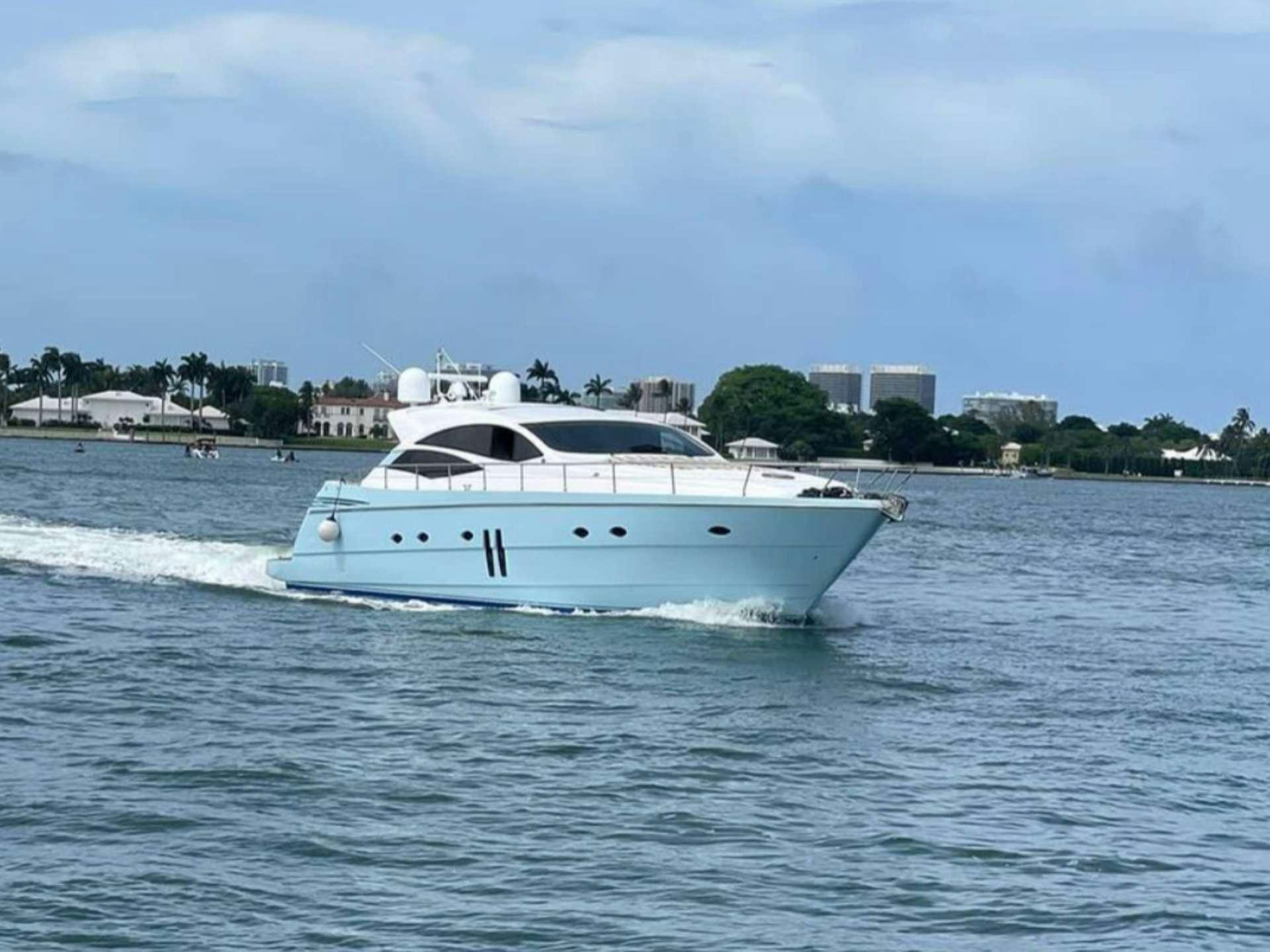 a boat on the water aboard SKY Yacht for Charter
