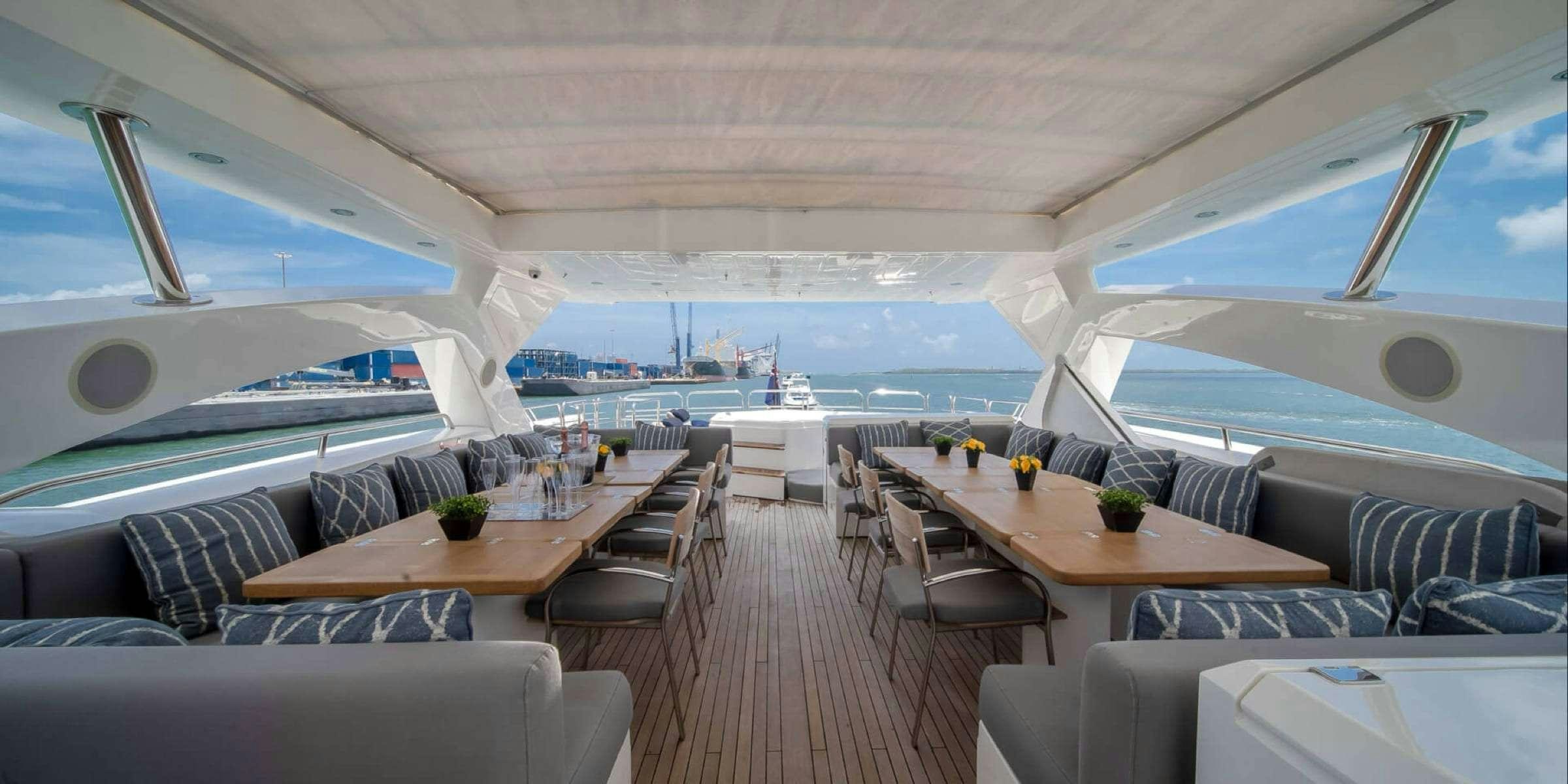 inside of a boat aboard viva la vida Yacht for Charter