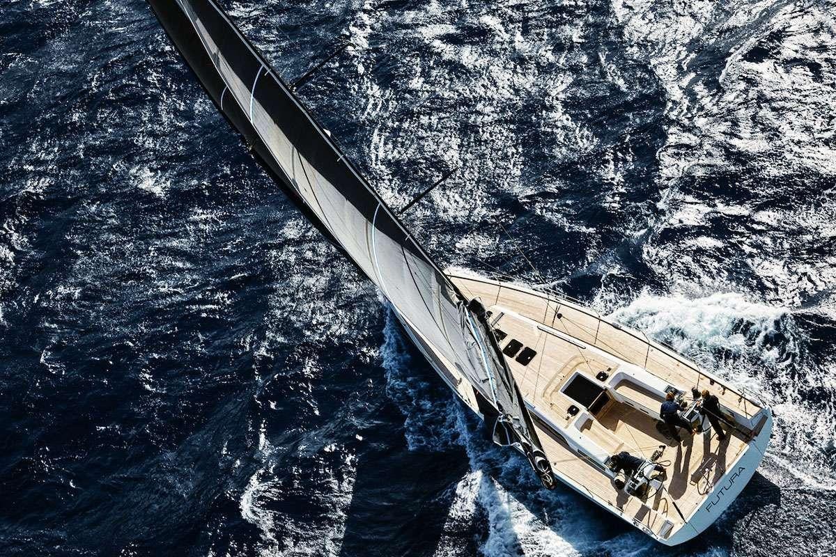 a boat on the water aboard Futura Yacht for Charter