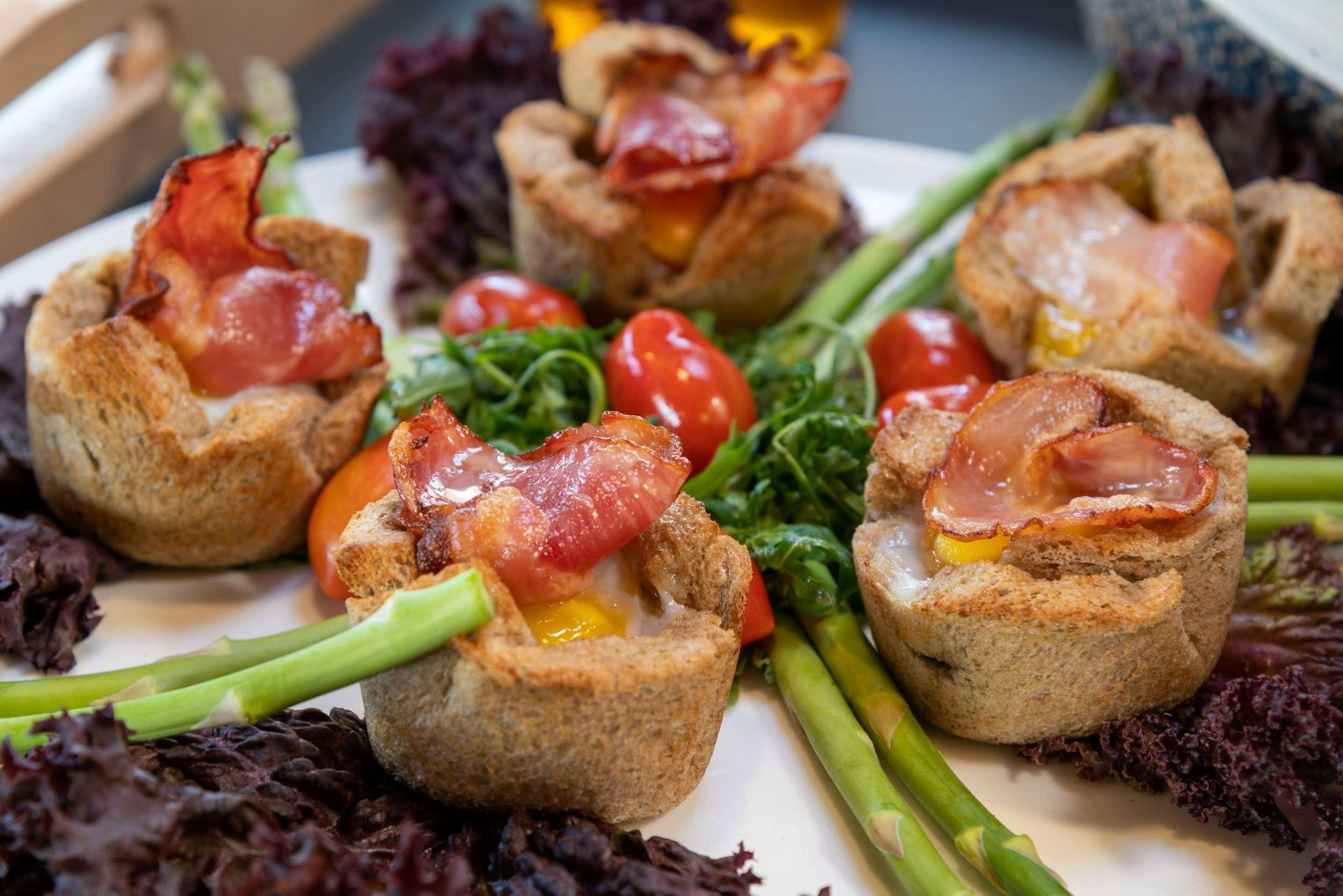 a plate of food aboard SPIRIT L Yacht for Charter