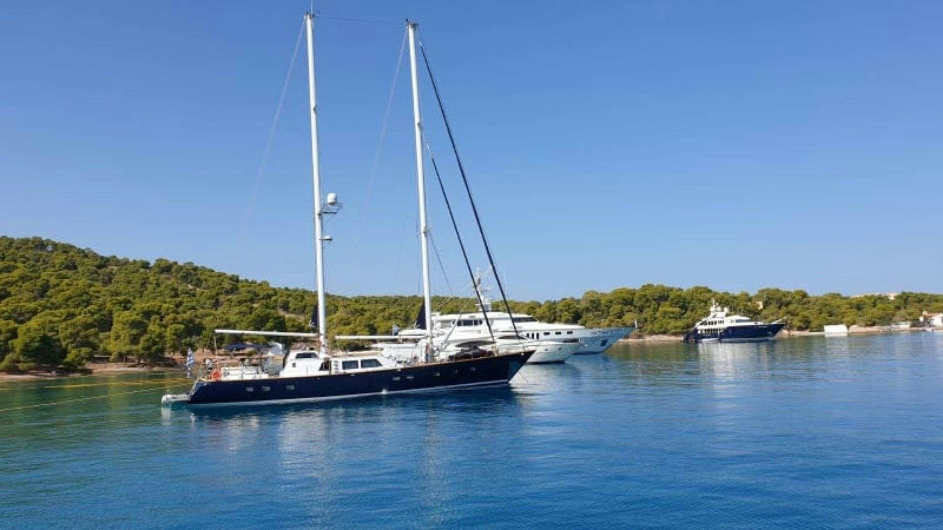 a boat on the water aboard SPIRIT L Yacht for Charter