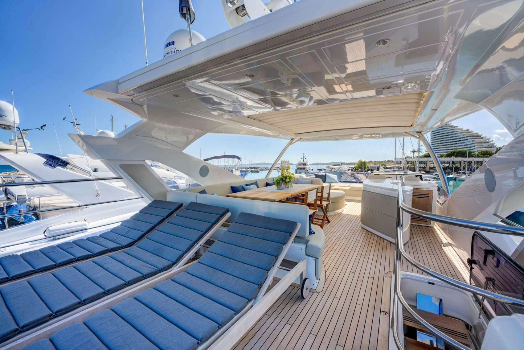 a deck of a boat aboard MIKEL ANGELO Yacht for Charter