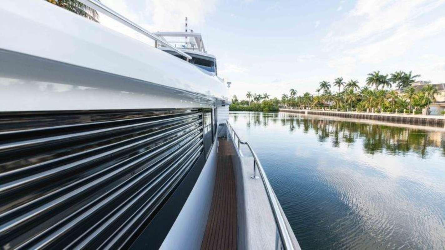 a boat on a river aboard QUANTUM Yacht for Charter