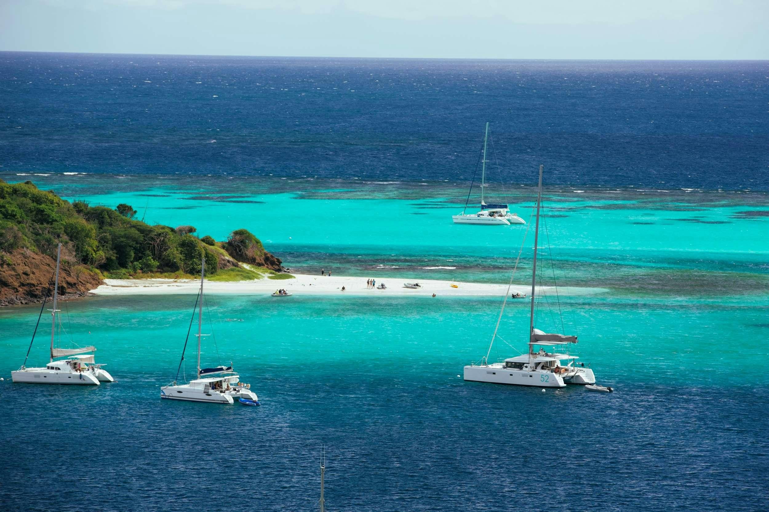 boats in the water aboard Neptuno Yacht for Charter