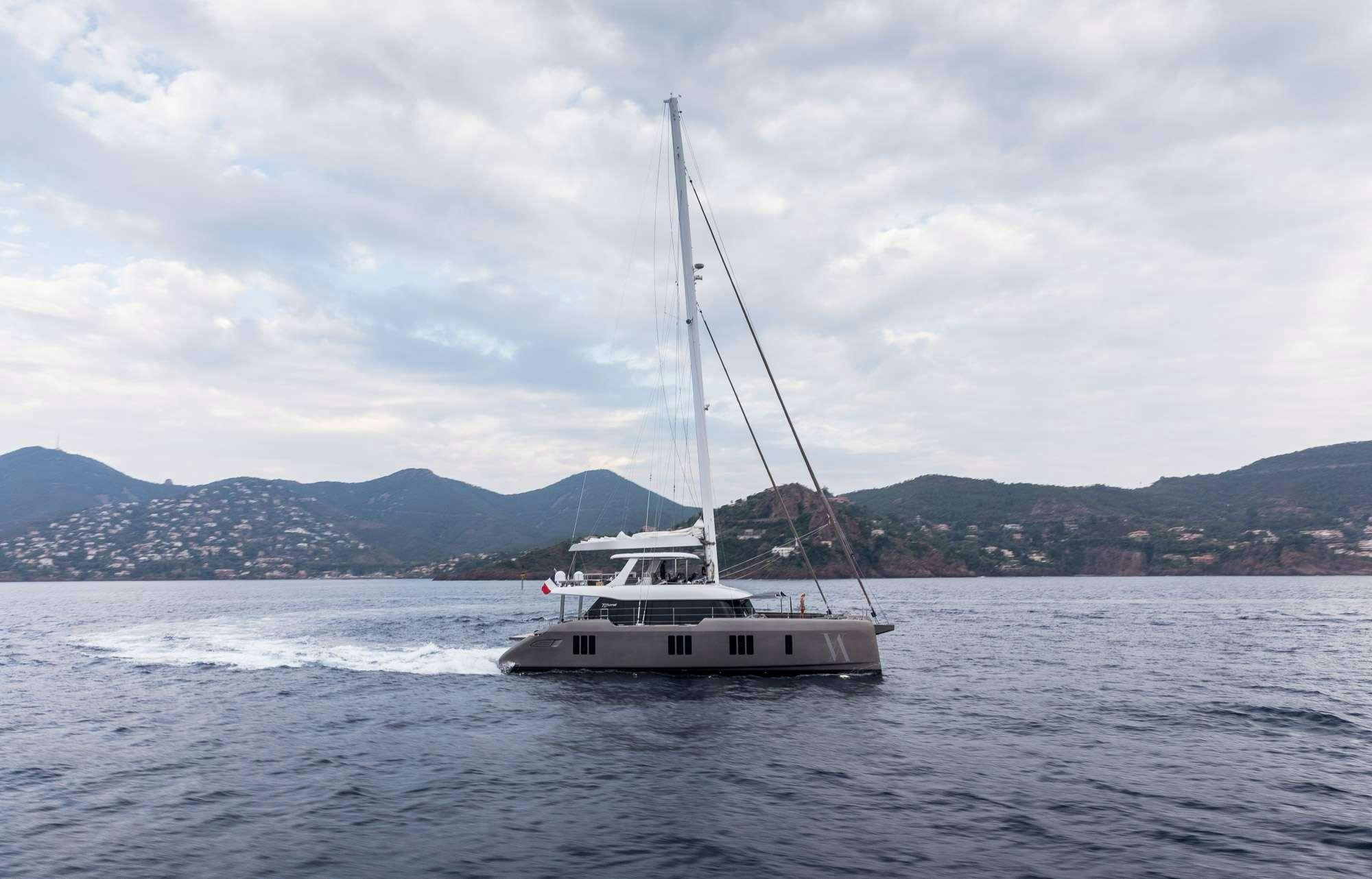 a boat on the water aboard ANIMA Yacht for Charter