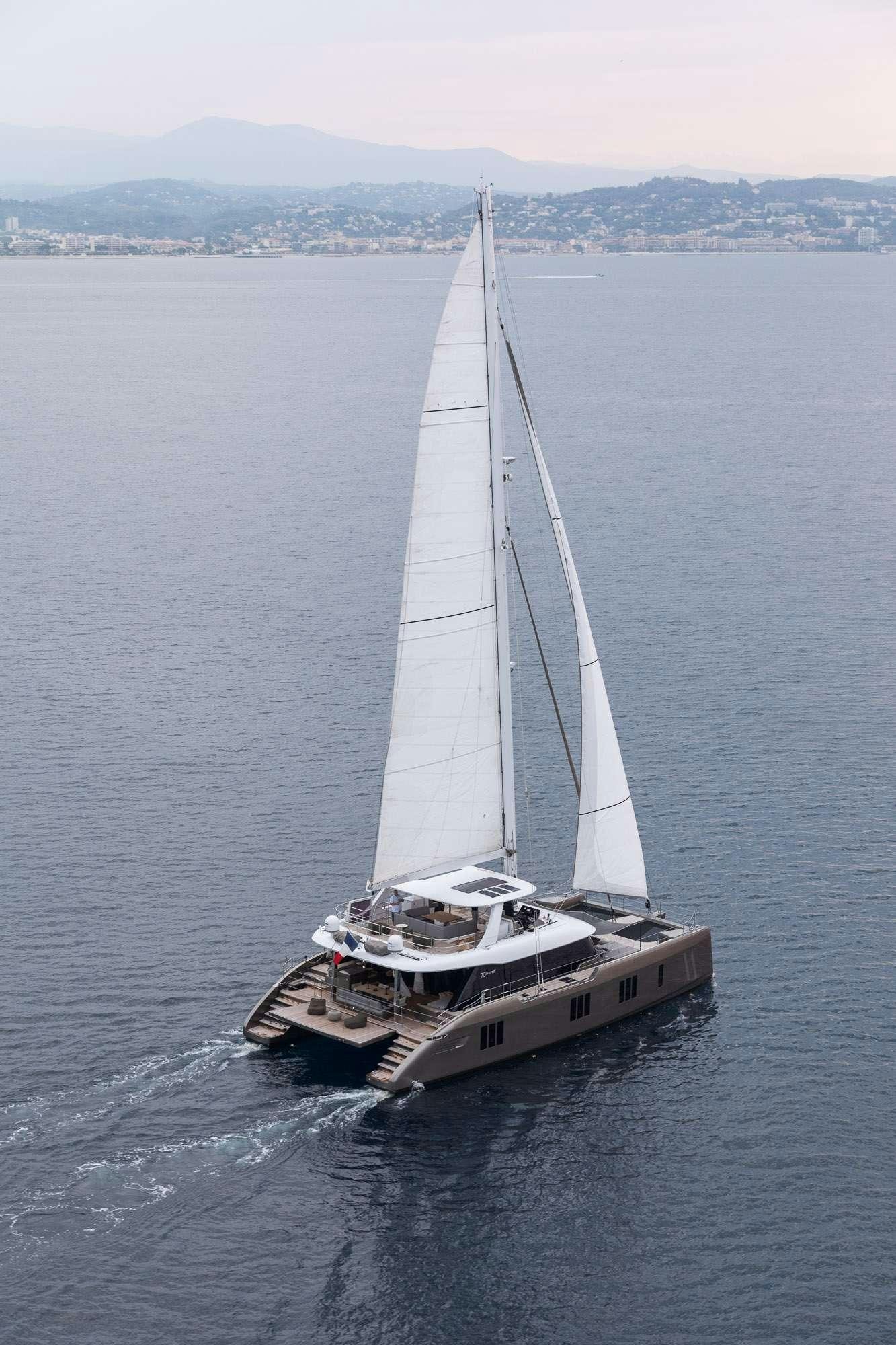 a sailboat on the water aboard ANIMA Yacht for Charter