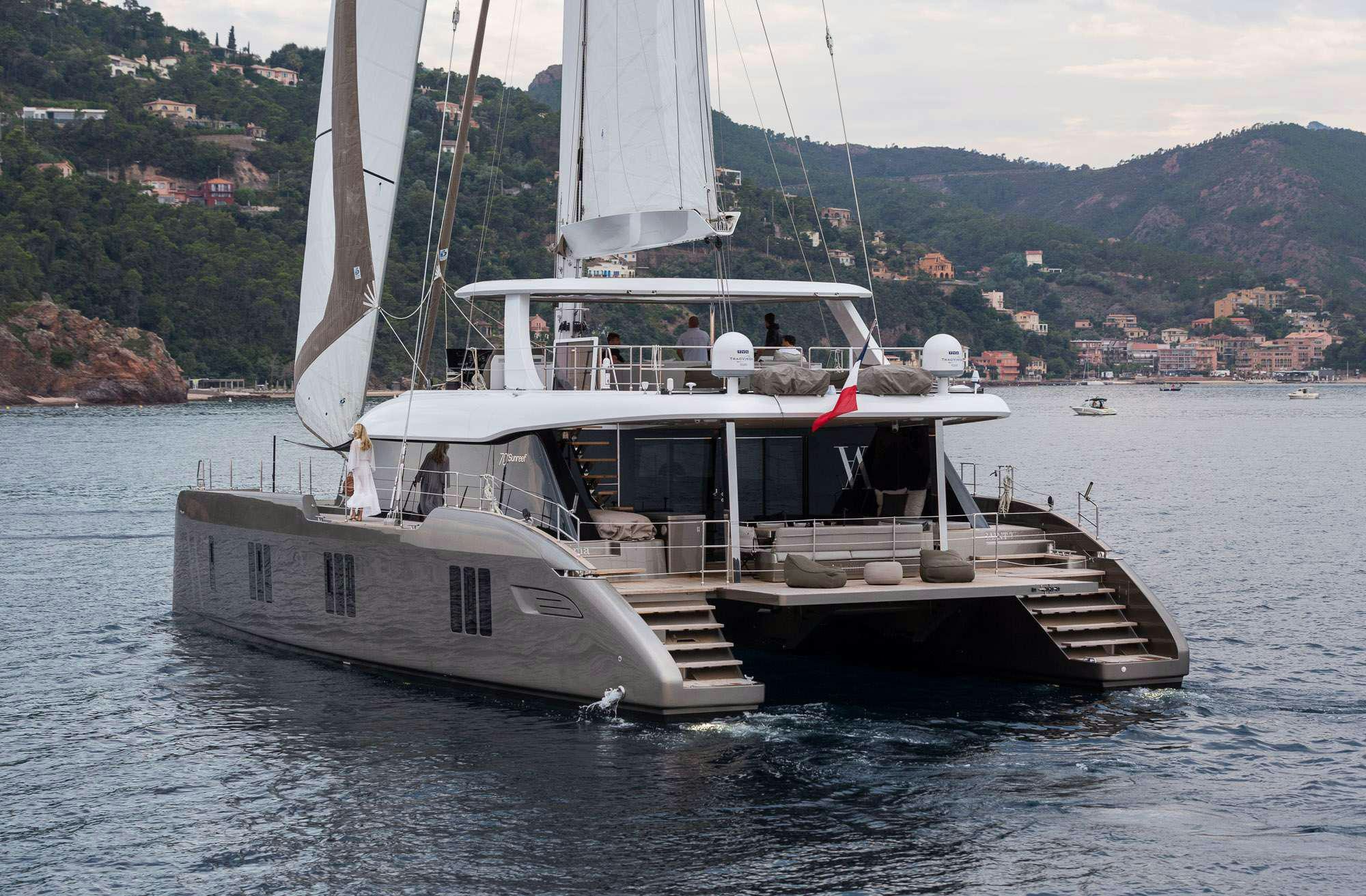 a boat on the water aboard ANIMA Yacht for Charter
