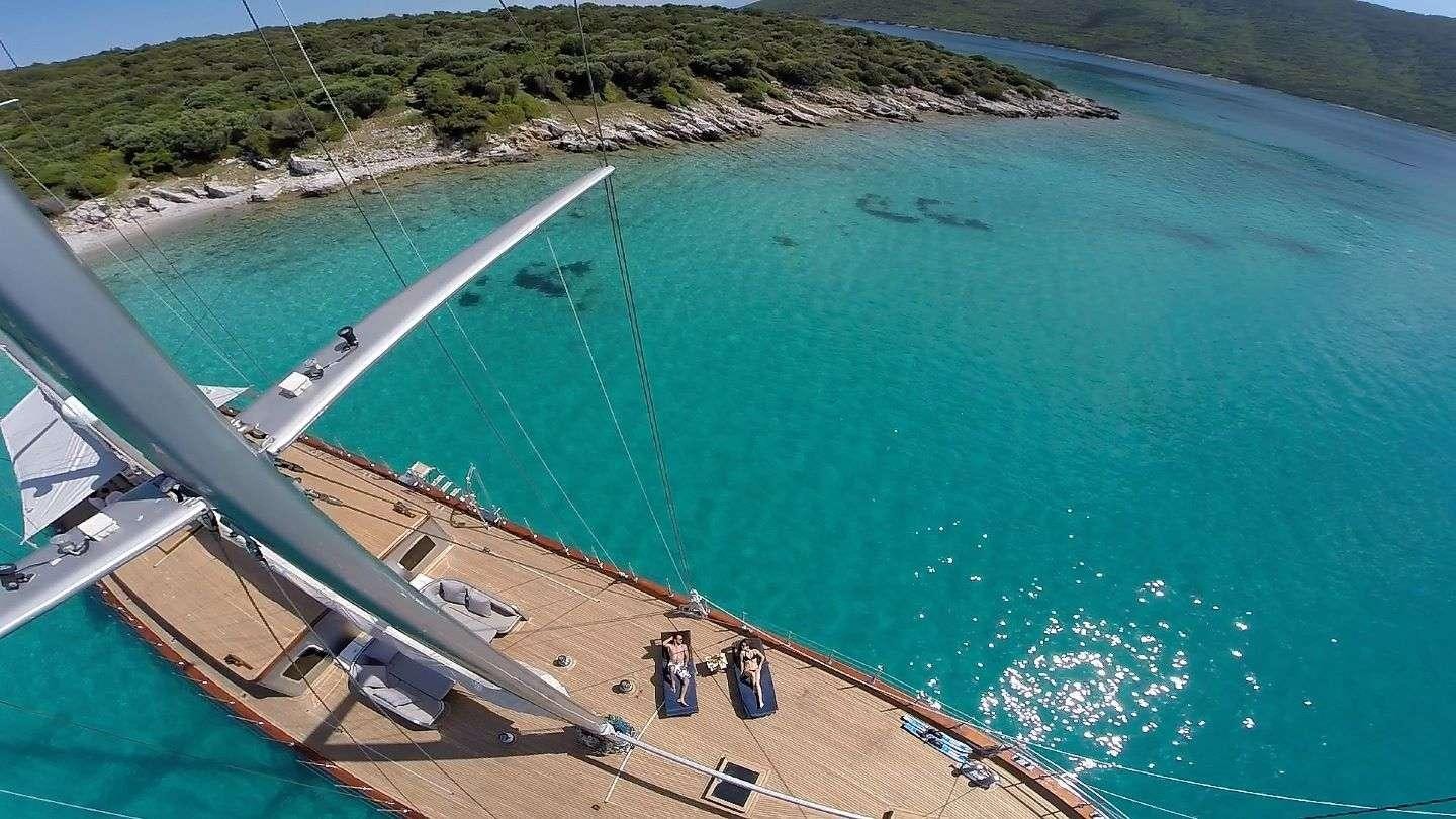 a high angle view of a bridge aboard LE PIETRE Yacht for Charter