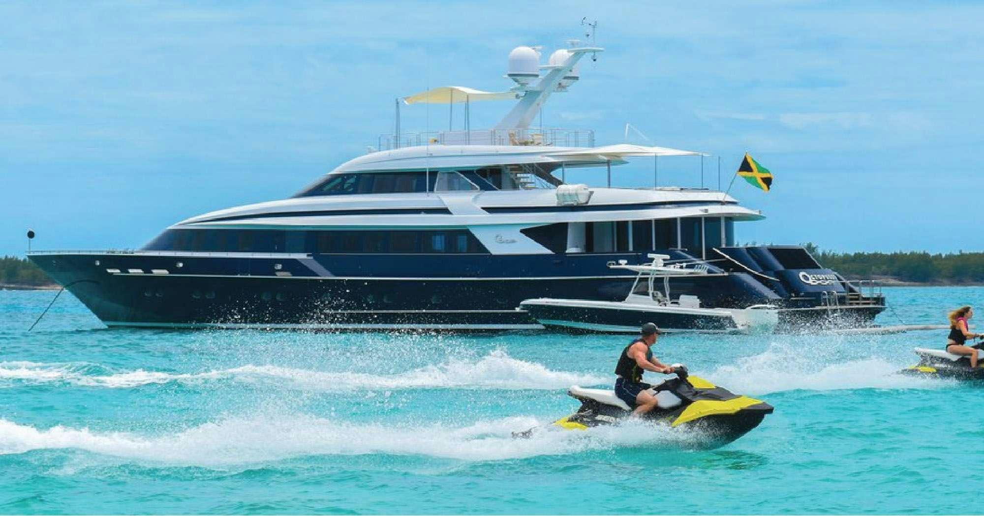 a boat on the water aboard OCTOPUSSY Yacht for Charter