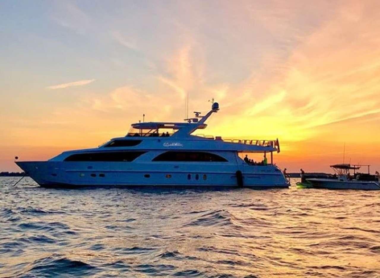 a boat in the water aboard CYNDERELLA Yacht for Charter