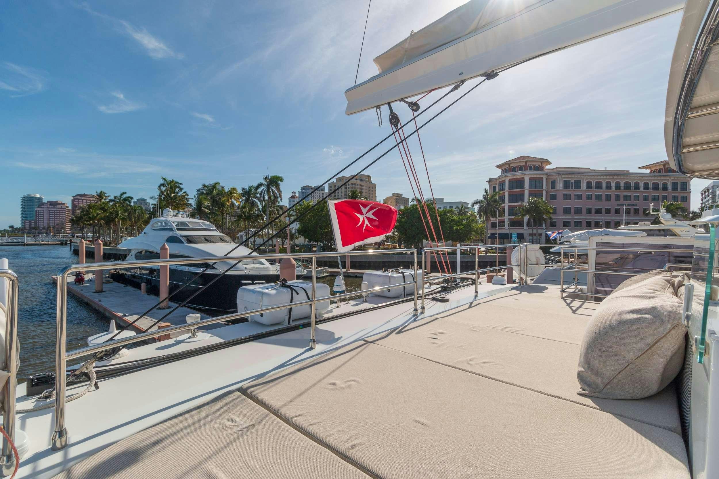 a boat on the water aboard OCEAN VIBES Yacht for Charter