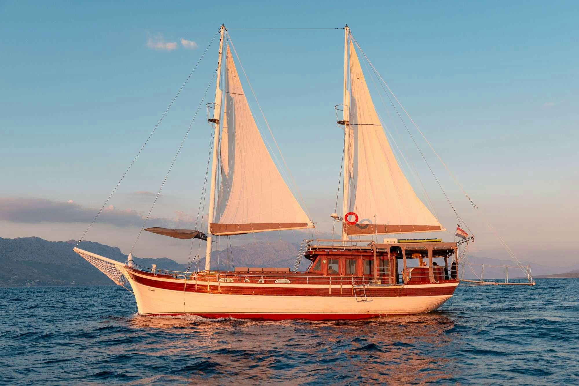 a sailboat on the water aboard SLANO Yacht for Charter