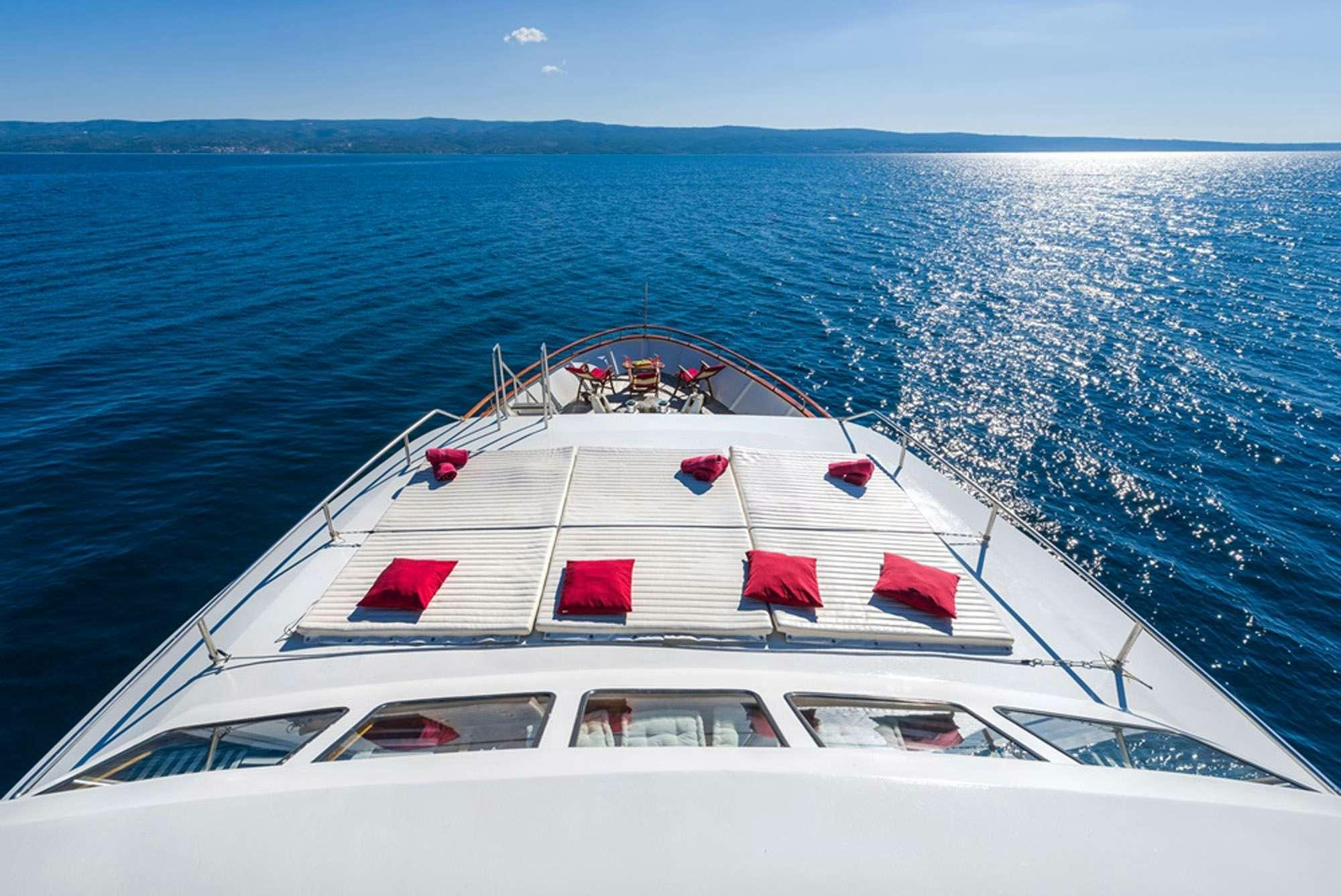 a boat on the water aboard KORAB Yacht for Charter