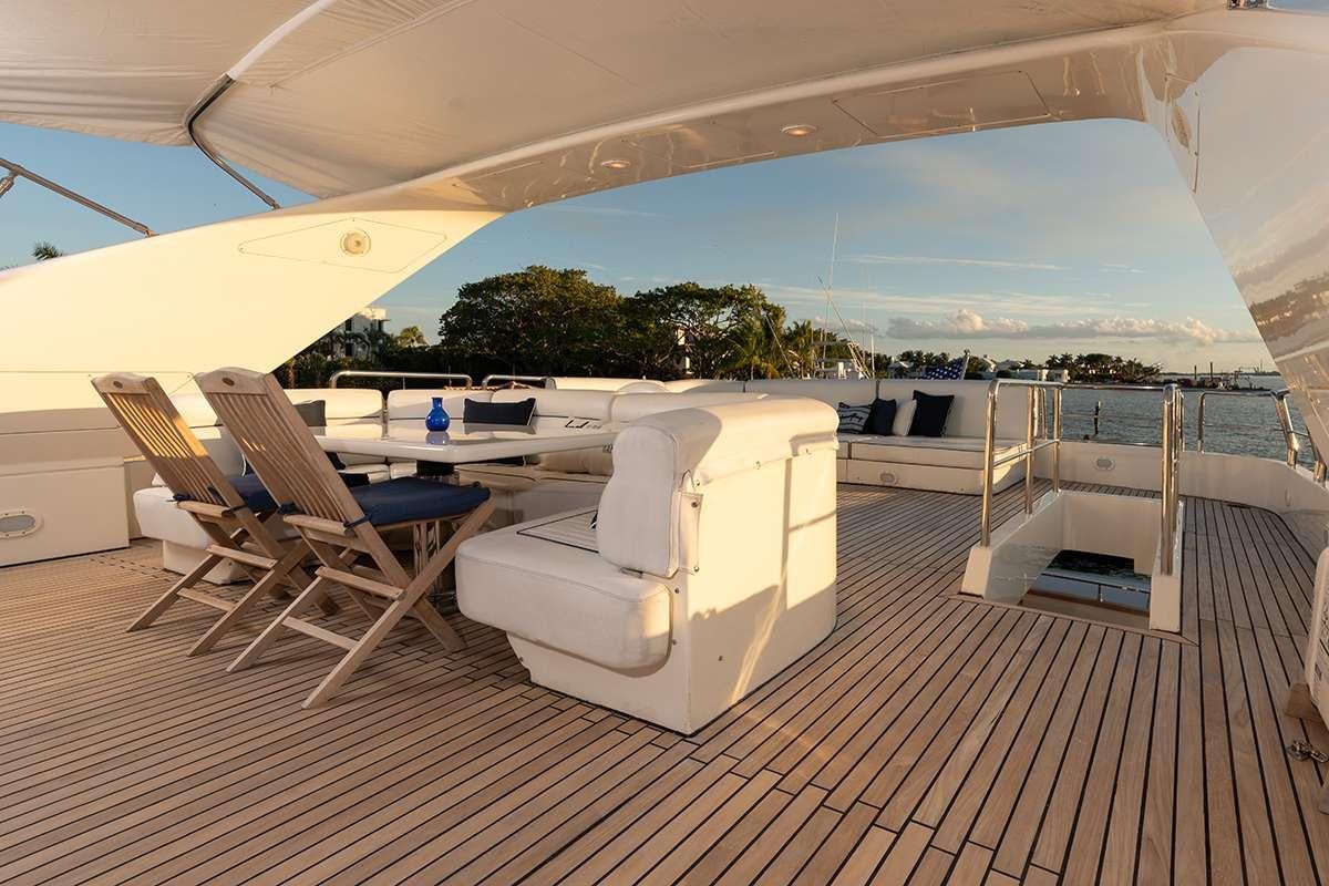 a large lounge area with a pool aboard ENDLESS SUN Yacht for Charter