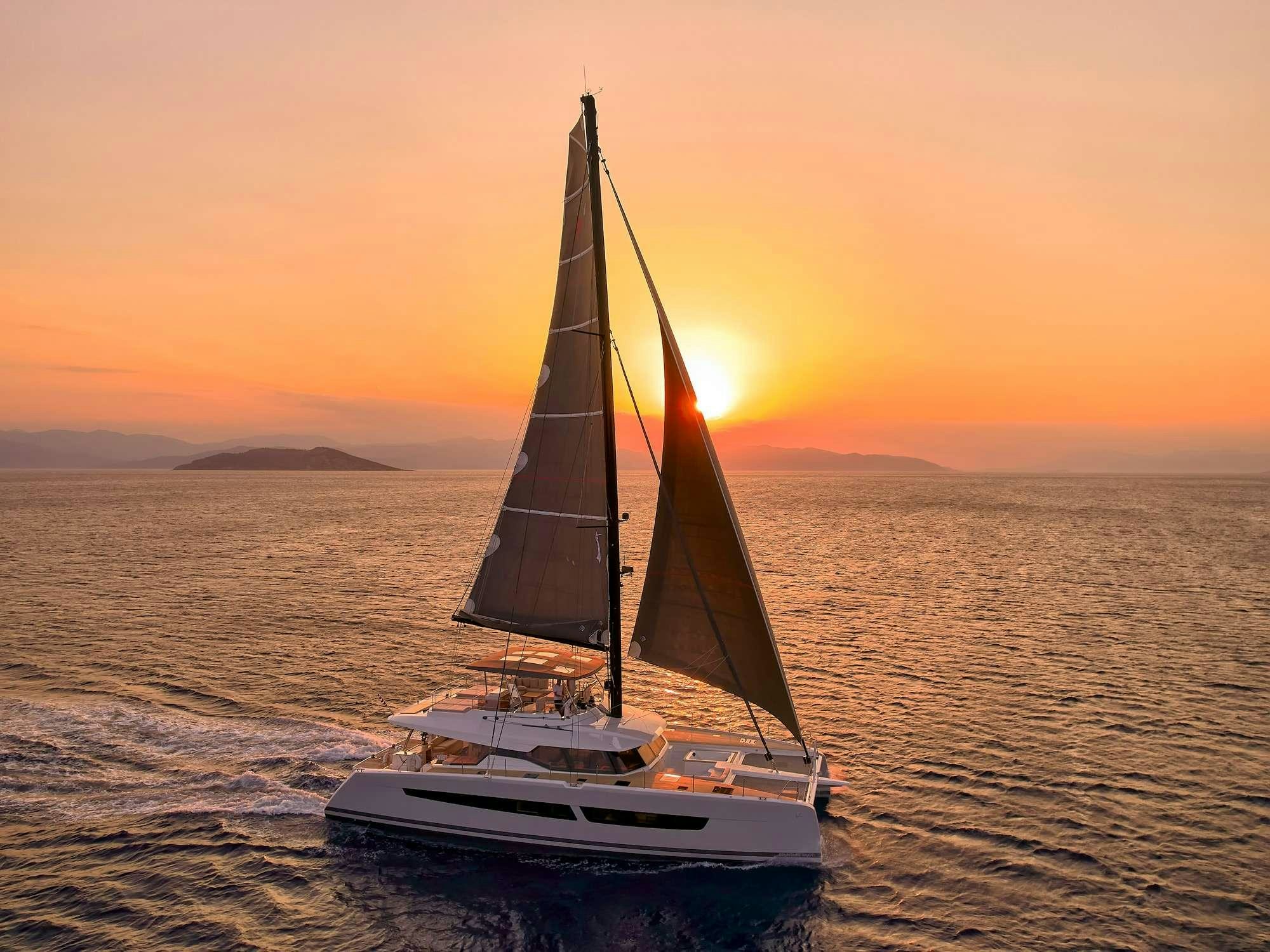 a sailboat on the water aboard ALEXANDRA II Yacht for Charter