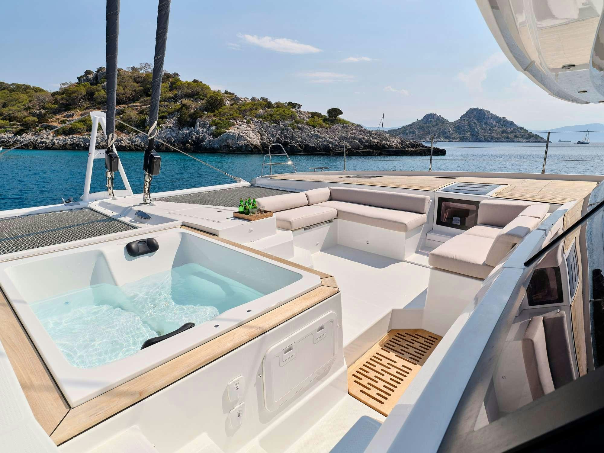 a boat on the water aboard ALEXANDRA II Yacht for Charter
