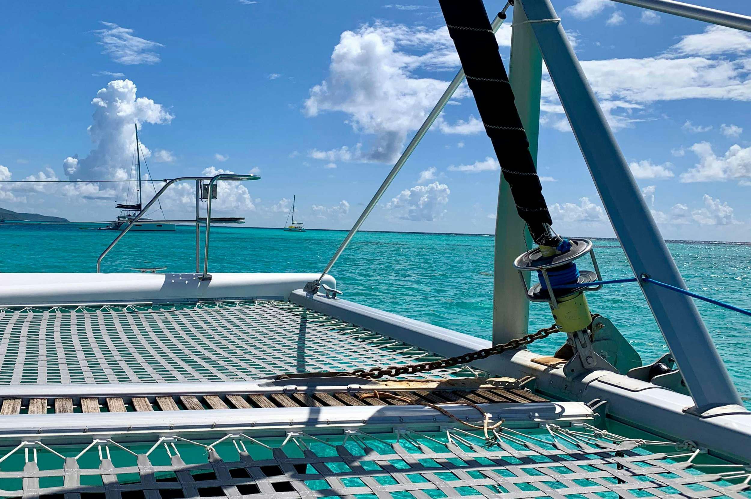 a boat on the water aboard Genesis II Yacht for Charter