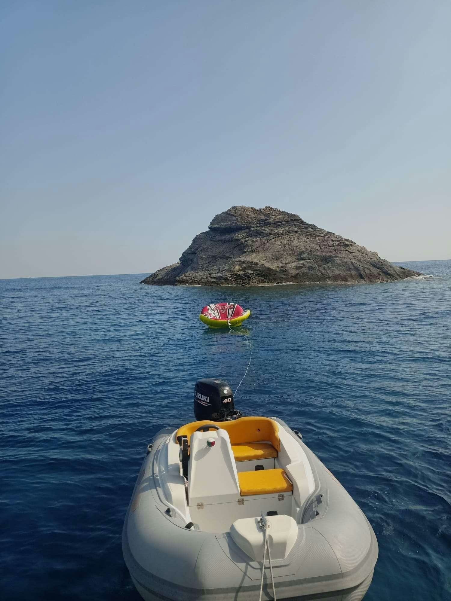 a boat on the water aboard Celine Yacht for Charter