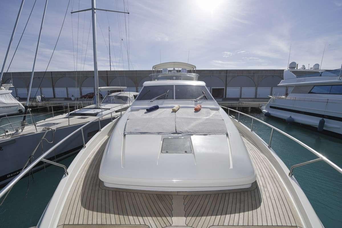a boat in the water aboard Celine Yacht for Charter