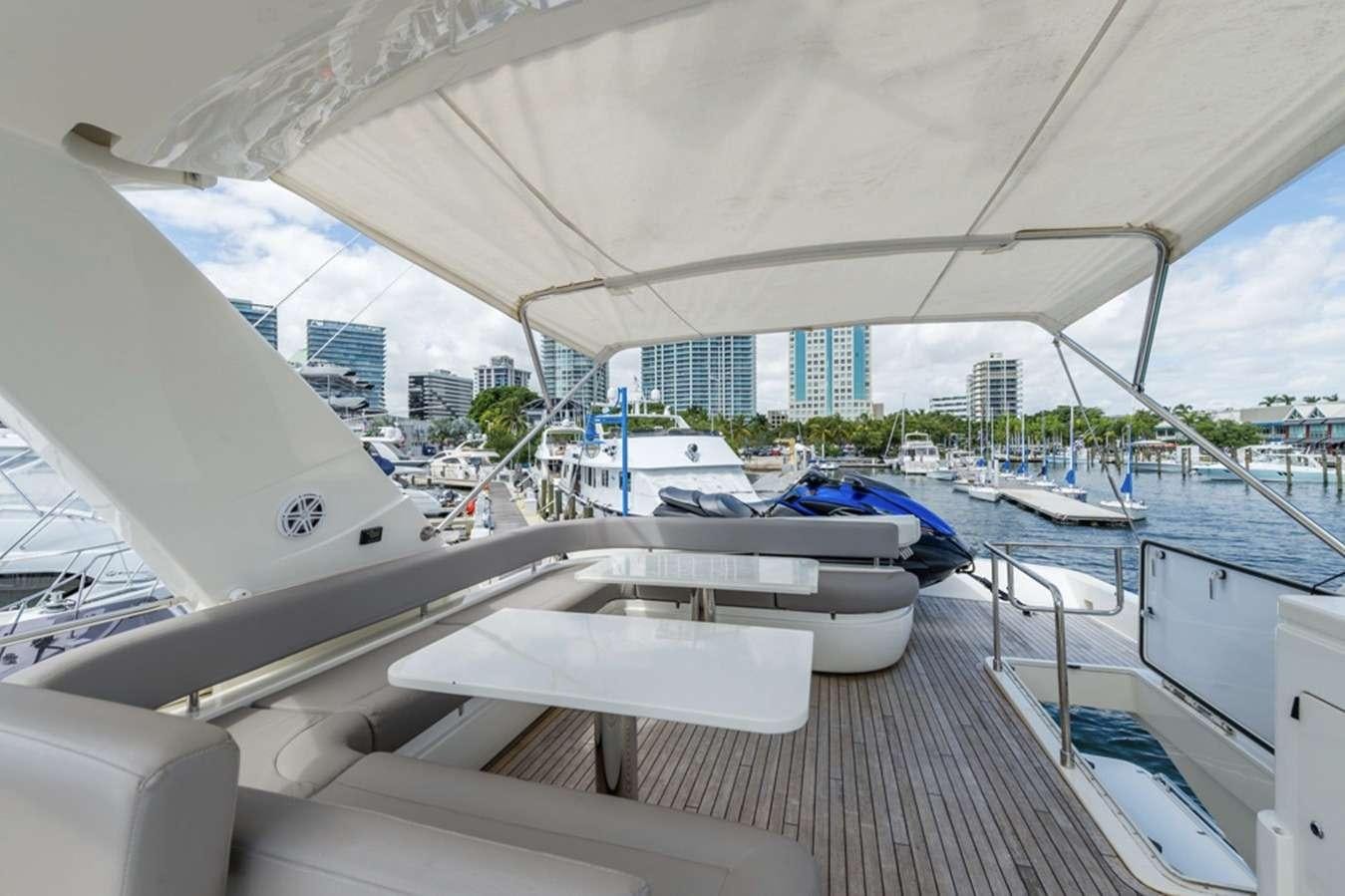 a boat on a deck aboard g5 Yacht for Charter