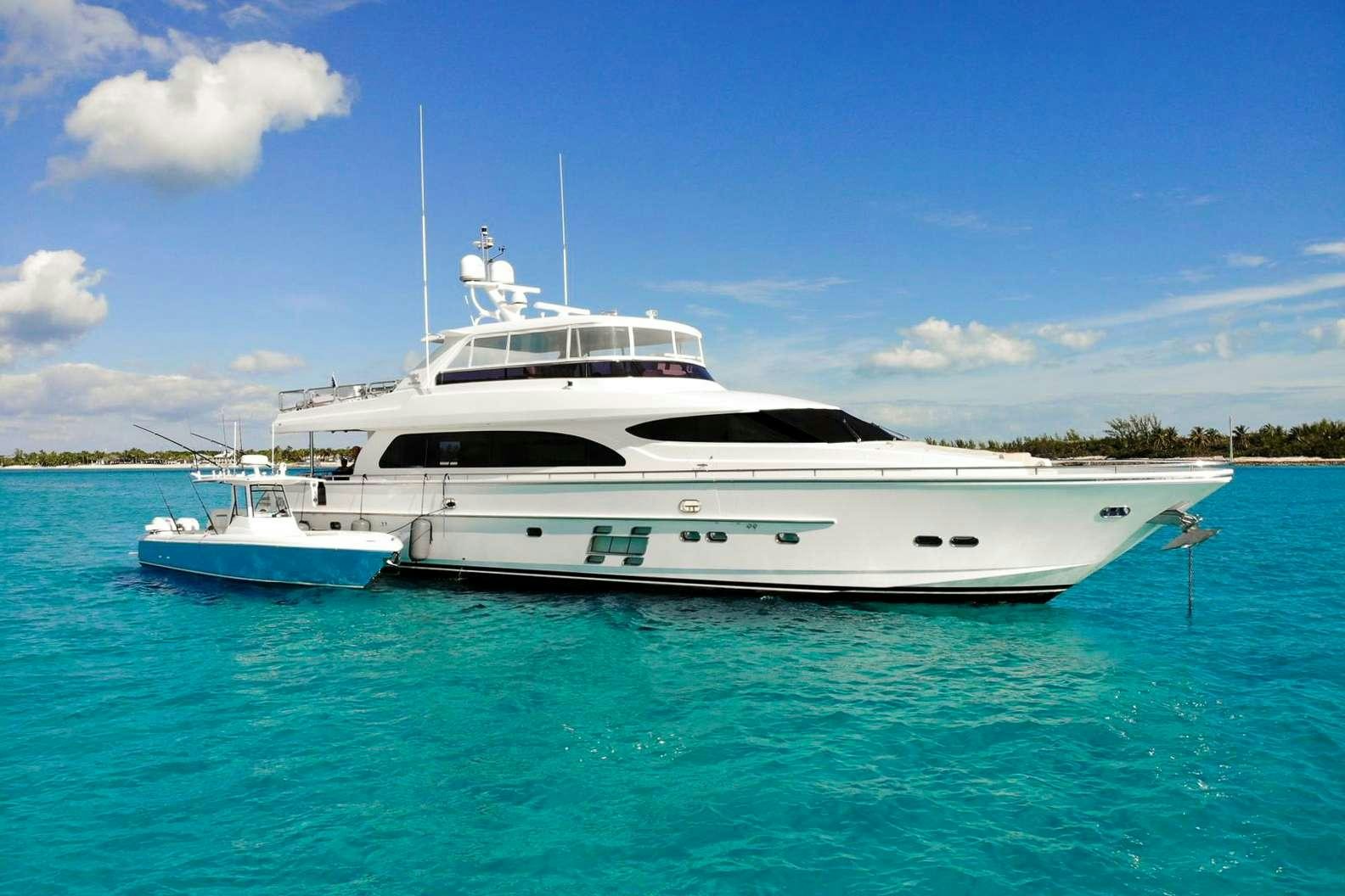 a white yacht in the water aboard AQUA LIFE Yacht for Charter