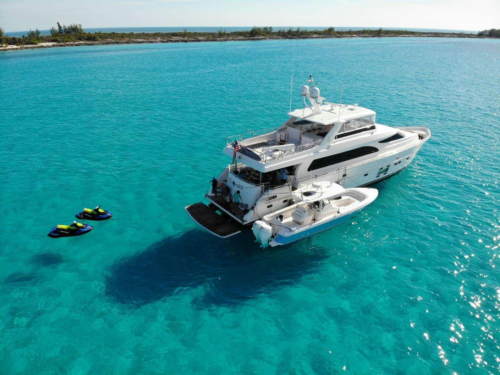 a boat in the water aboard AQUA LIFE Yacht for Charter