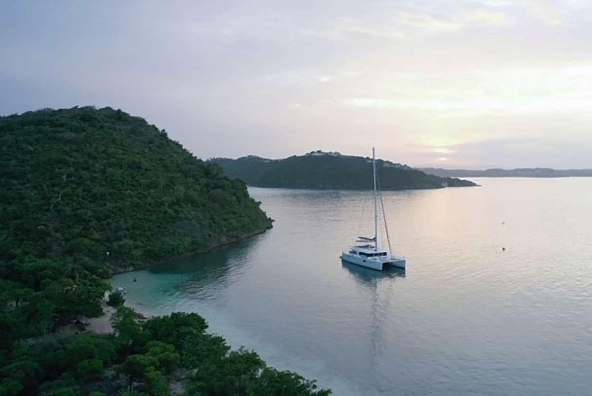 a boat in the water aboard THE RECIPE Yacht for Charter