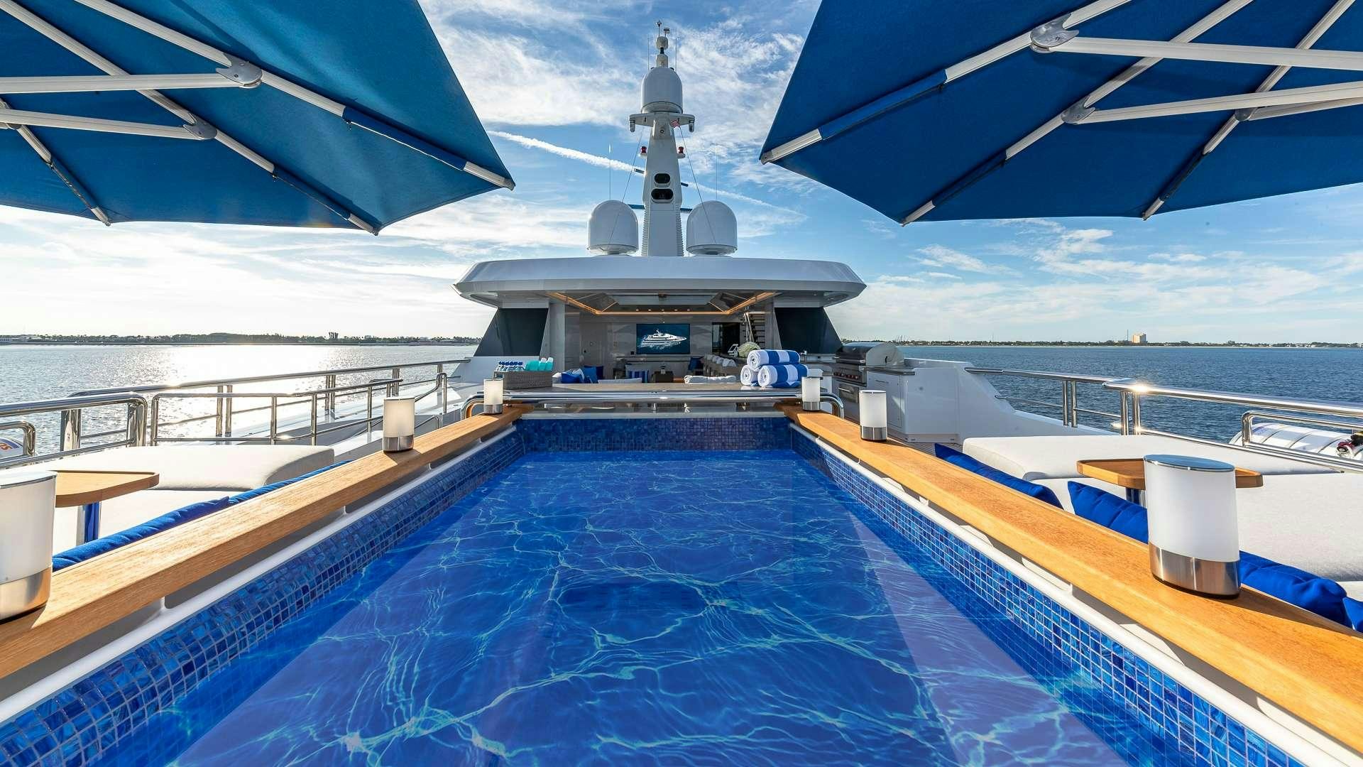 a pool on a boat aboard TOP FIVE II Yacht for Charter