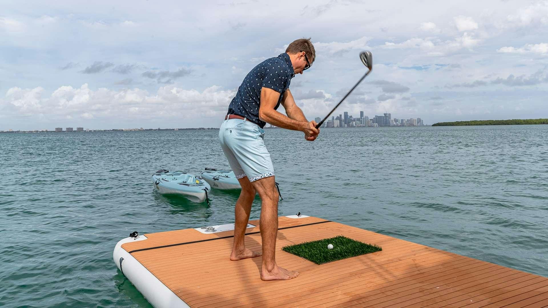 a man standing on a boat aboard SAFARI Yacht for Charter