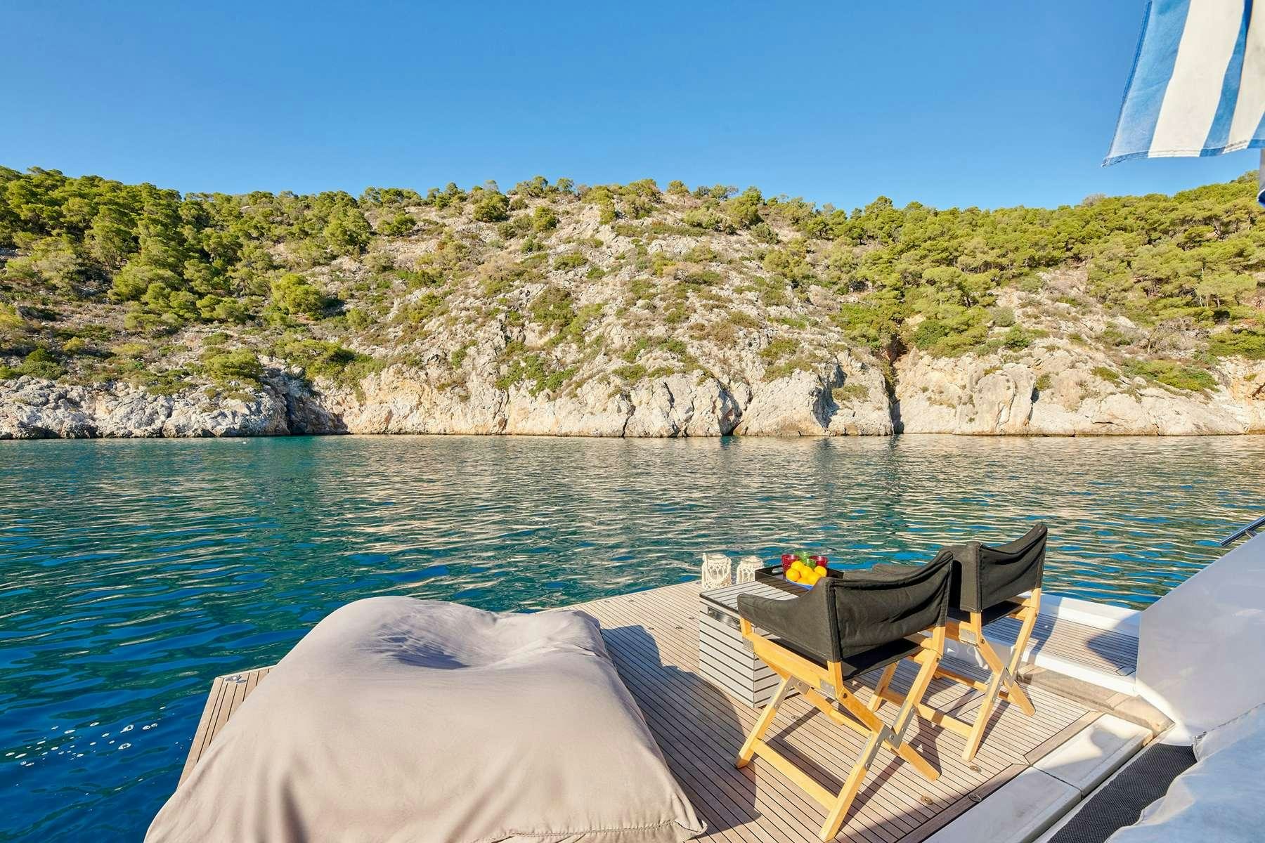 a boat on the water aboard ALKYONE Yacht for Charter