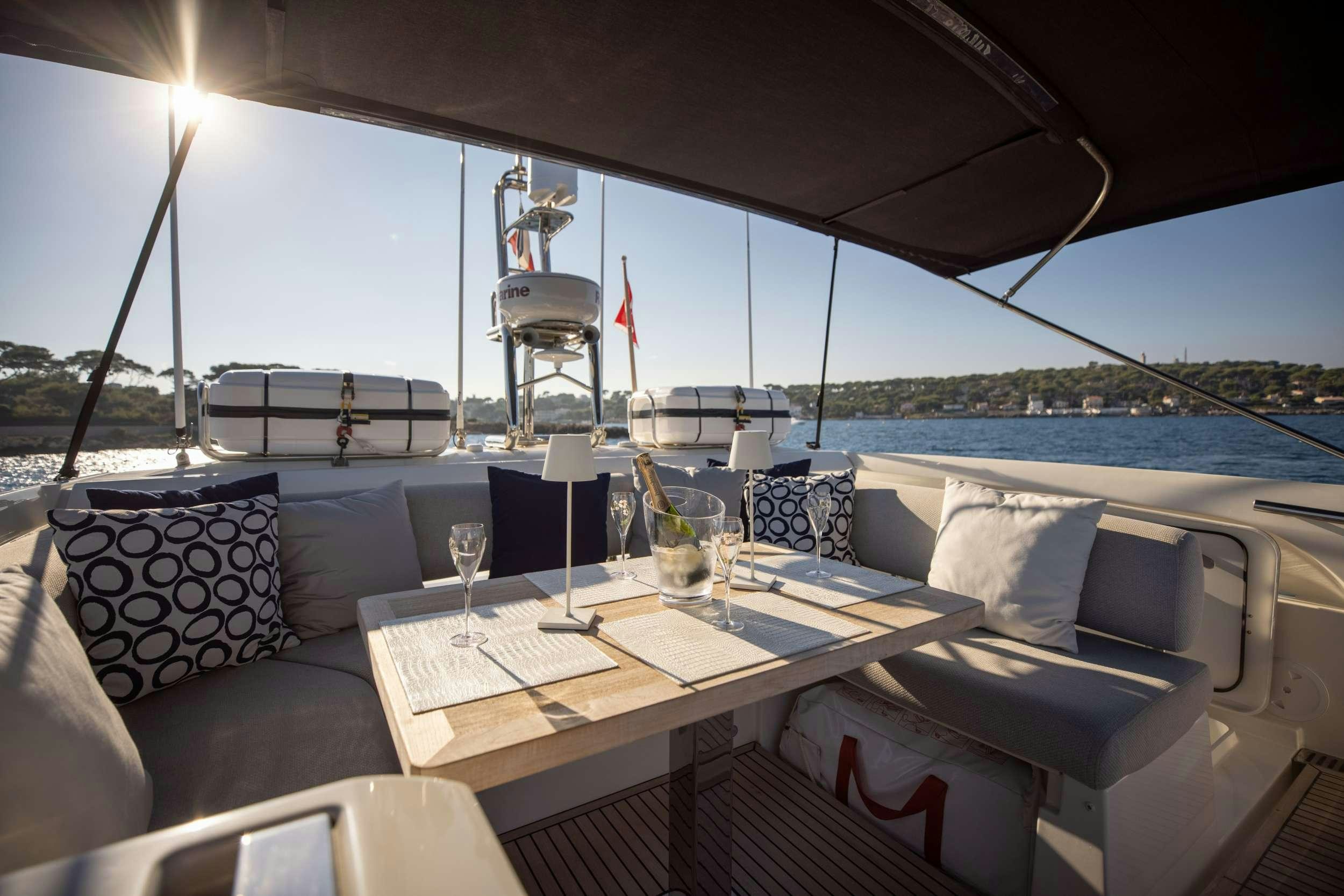 a boat on the water aboard APOLLONIA Yacht for Charter