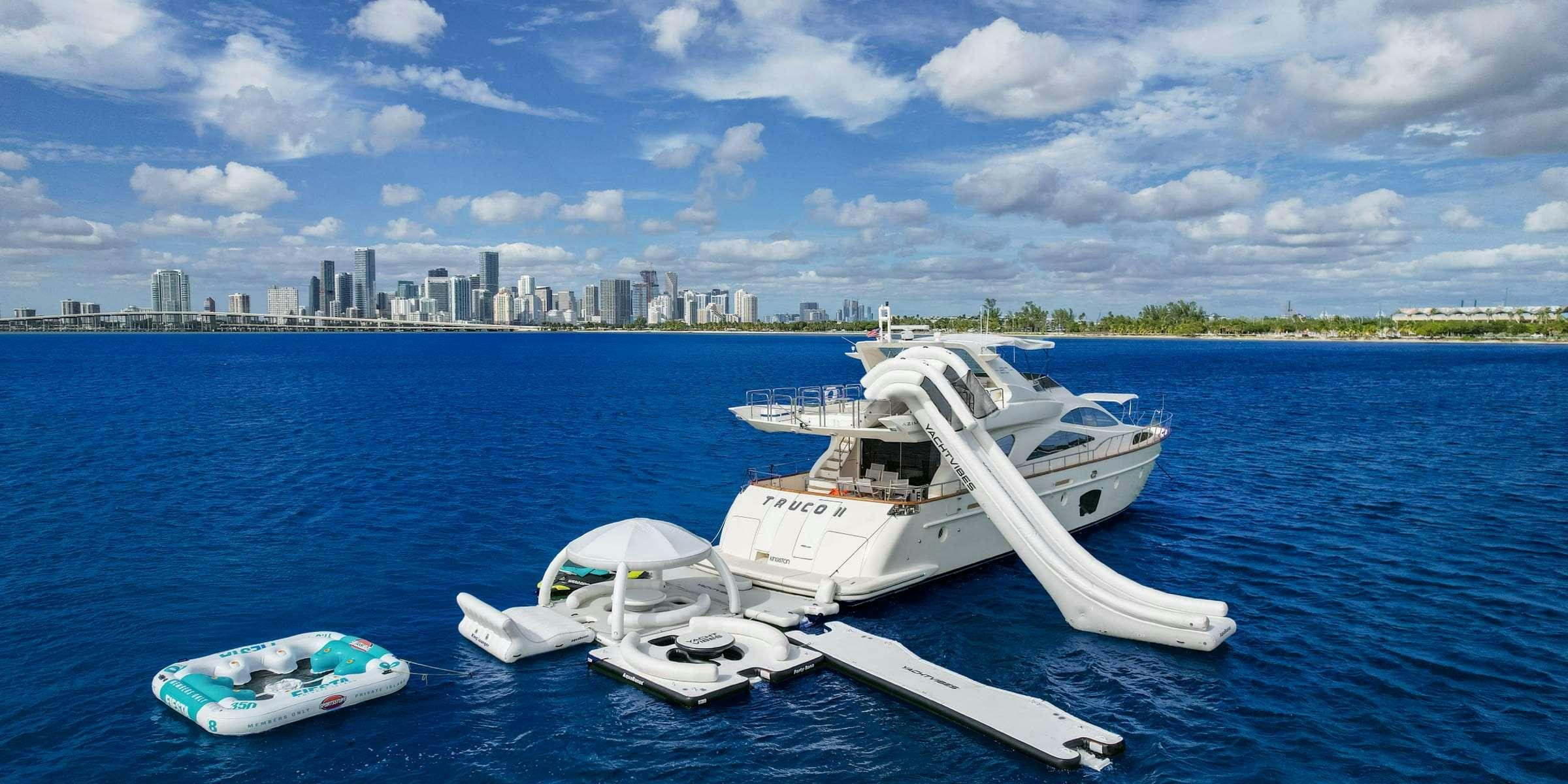 a boat on the water aboard TRUCO II Yacht for Charter