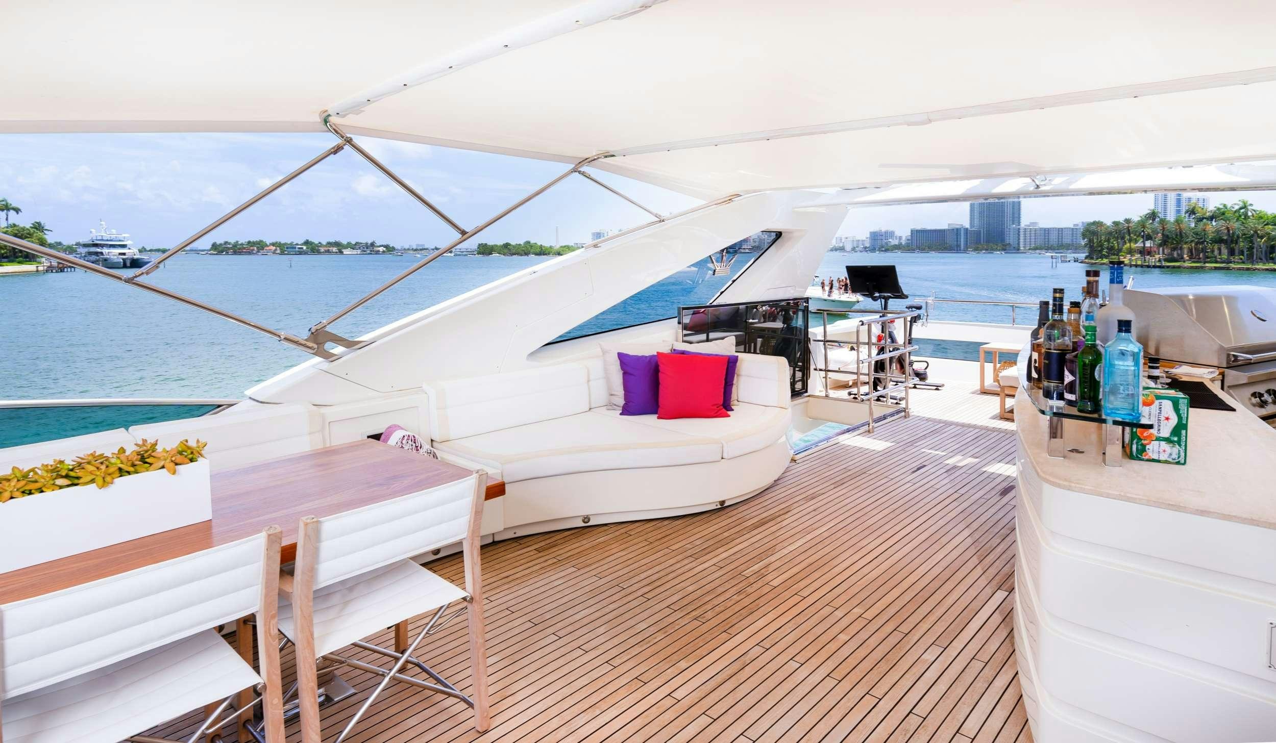 a boat on a dock aboard CASUAL Yacht for Charter