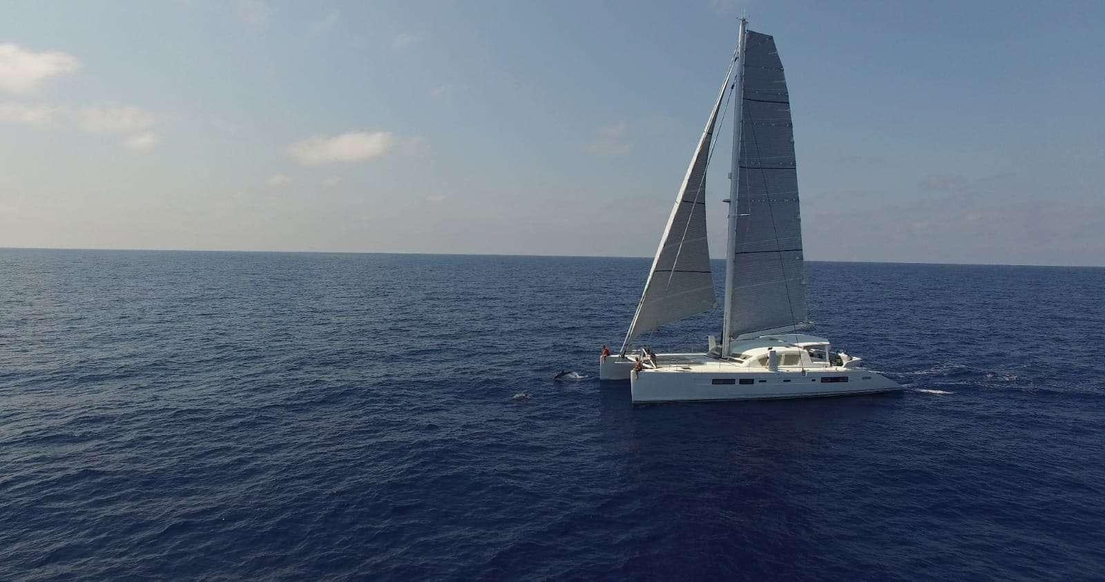 a sailboat on the water aboard STADIUM Yacht for Charter