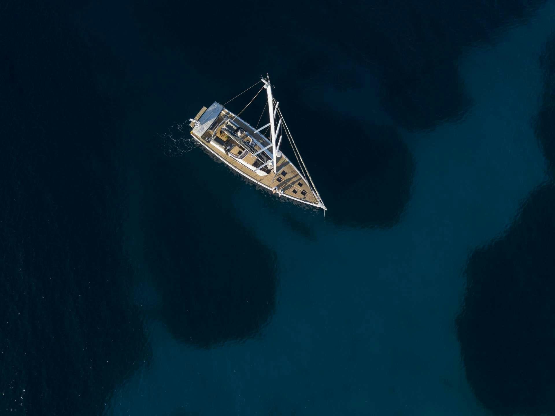 a satellite in space aboard SOPHIA Yacht for Charter